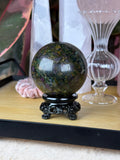 Emerald Ruby Quartz Sphere Rare Composite Stone