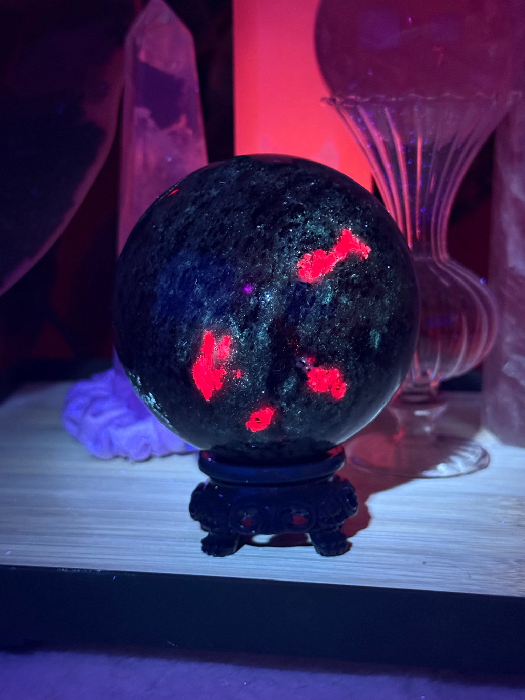 Ruby Zoisite UV Reactive Sphere
