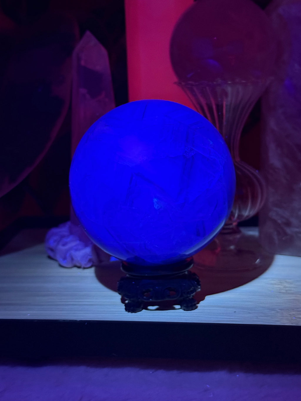 Rainbow Feather Fluorite Sphere Imperfect