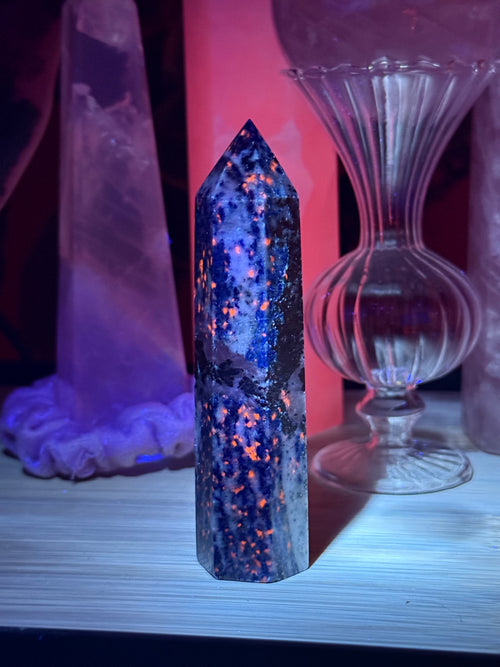 Lapis Lazuli, Pyrite & Rare Afghanite Tower