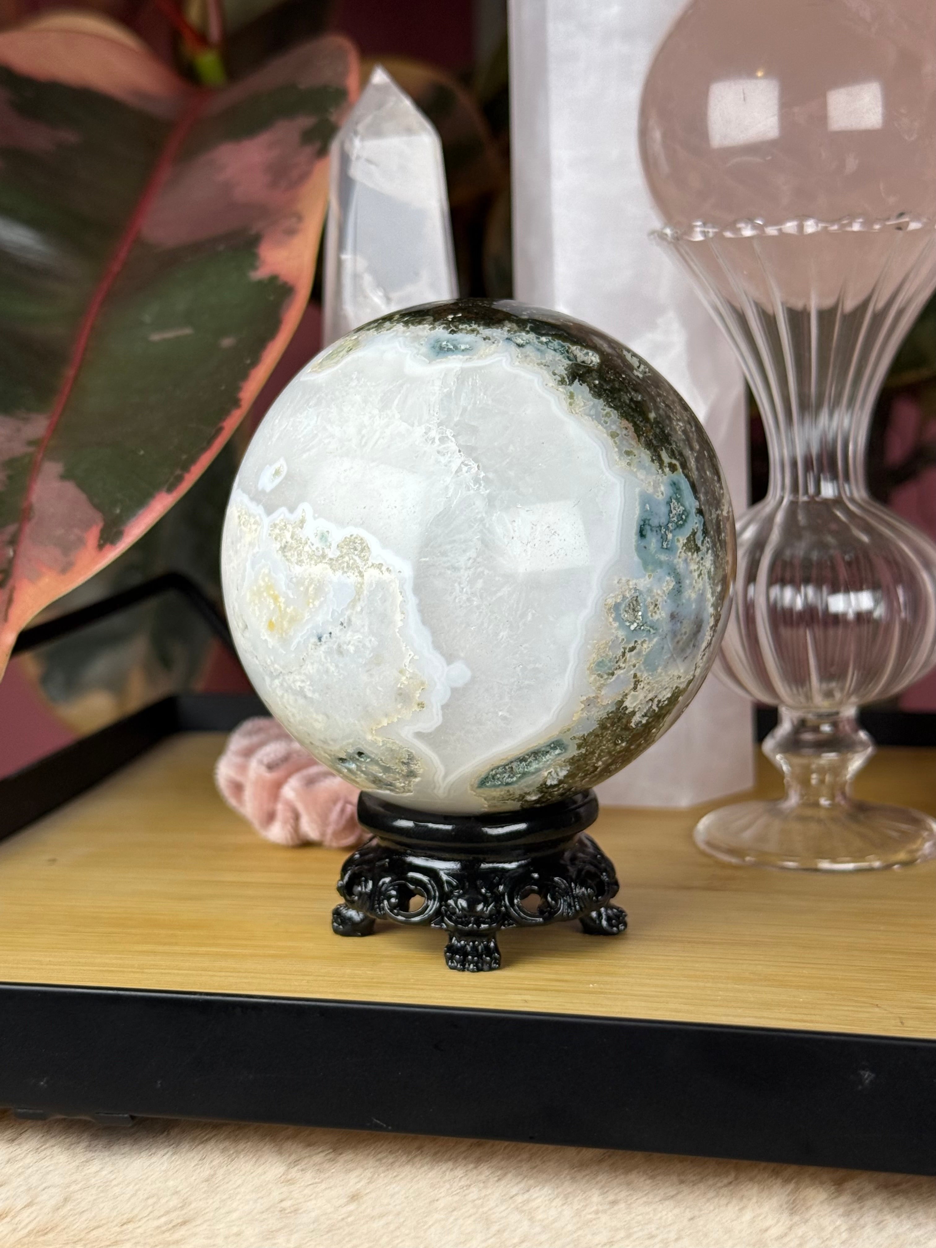 Sea Jasper Sphere "Shiverpine"