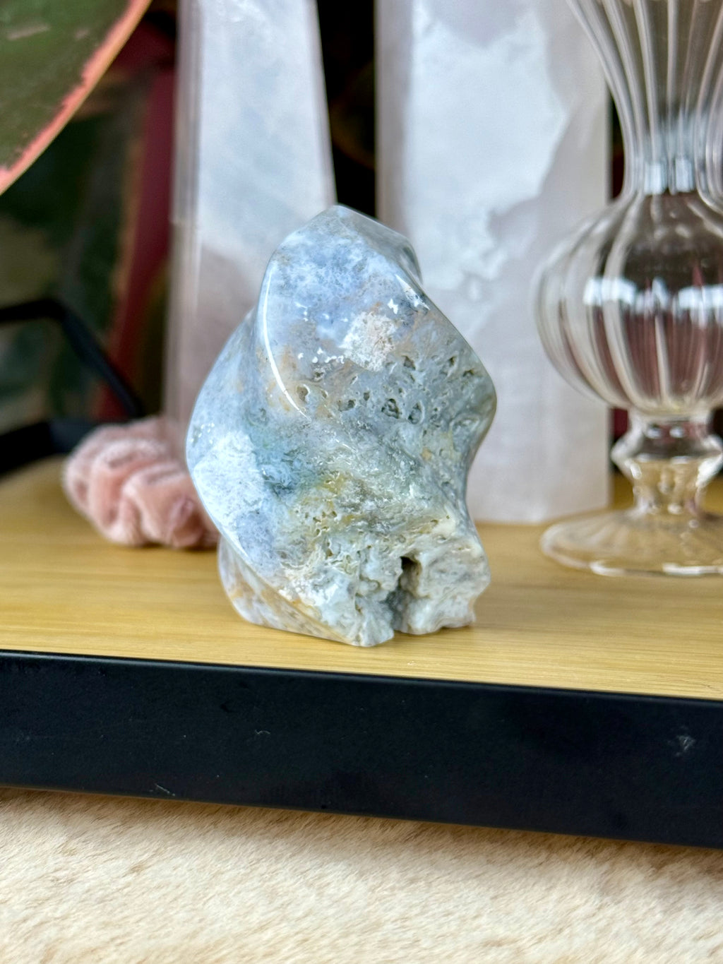 Sea Jasper Mini Flame Pastel Druzy