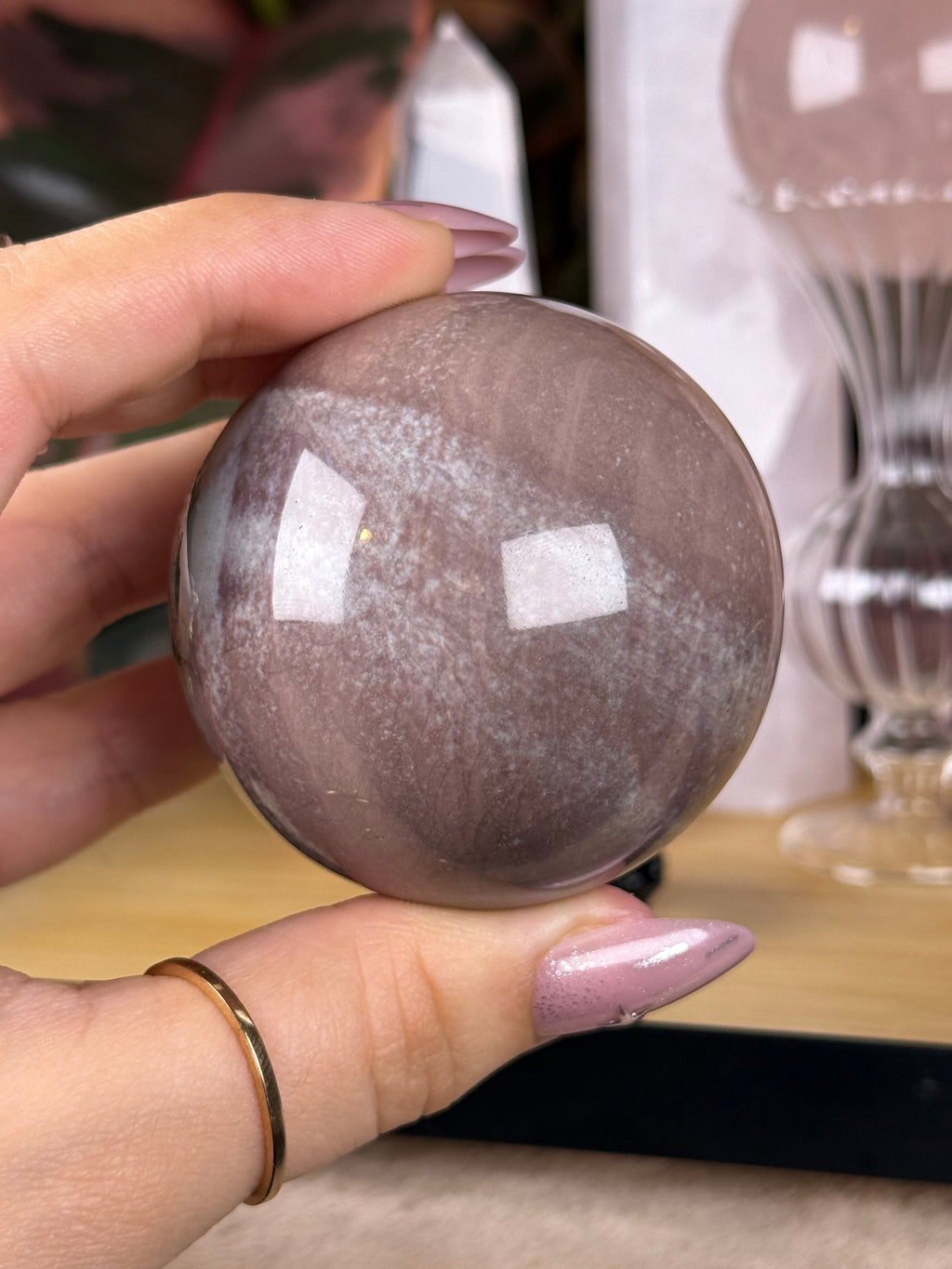 Sea Jasper Sphere "Moonberry"