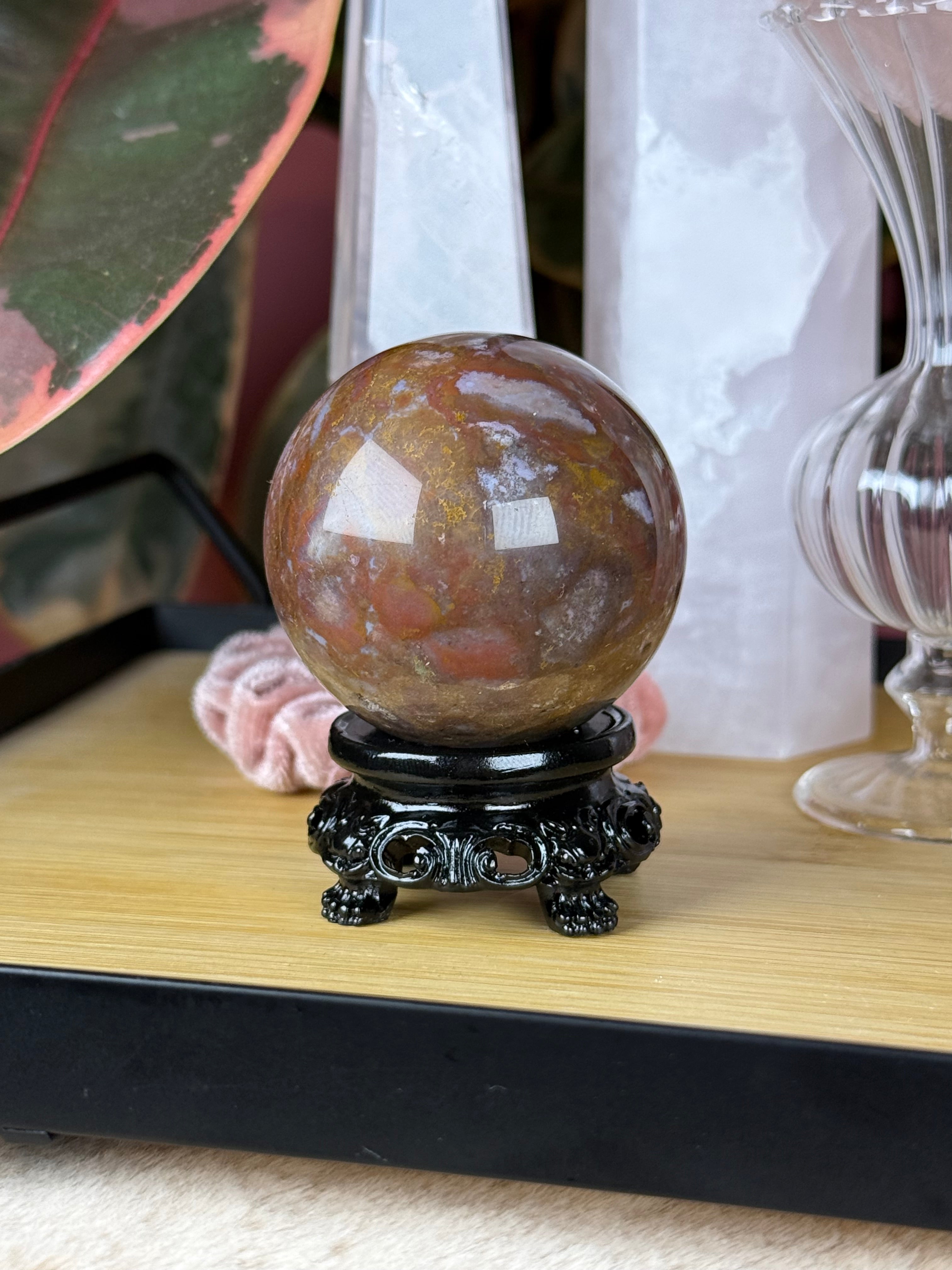Sea Jasper Sphere "Apocalypse"