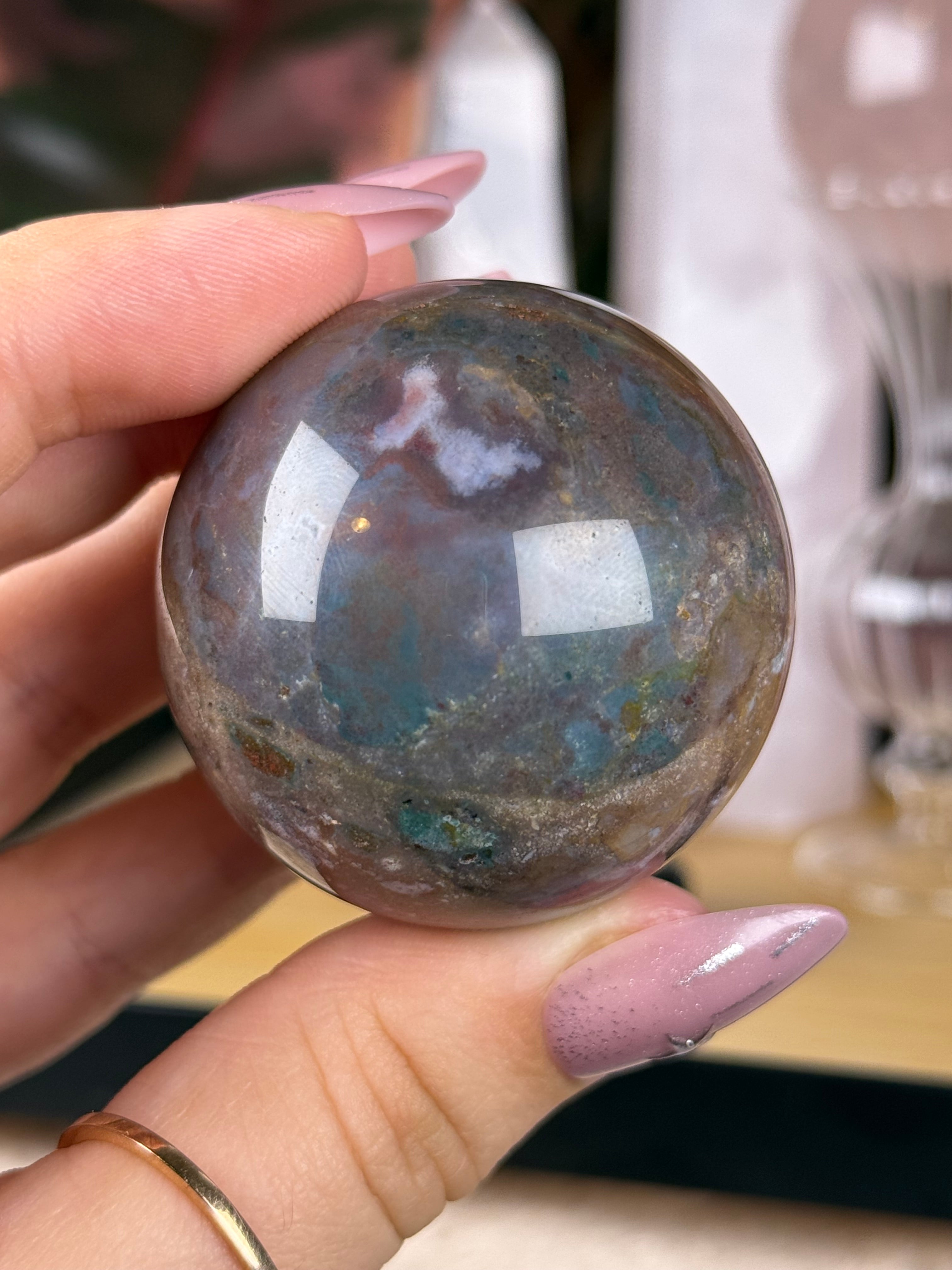 Sea Jasper Sphere "Apocalypse"