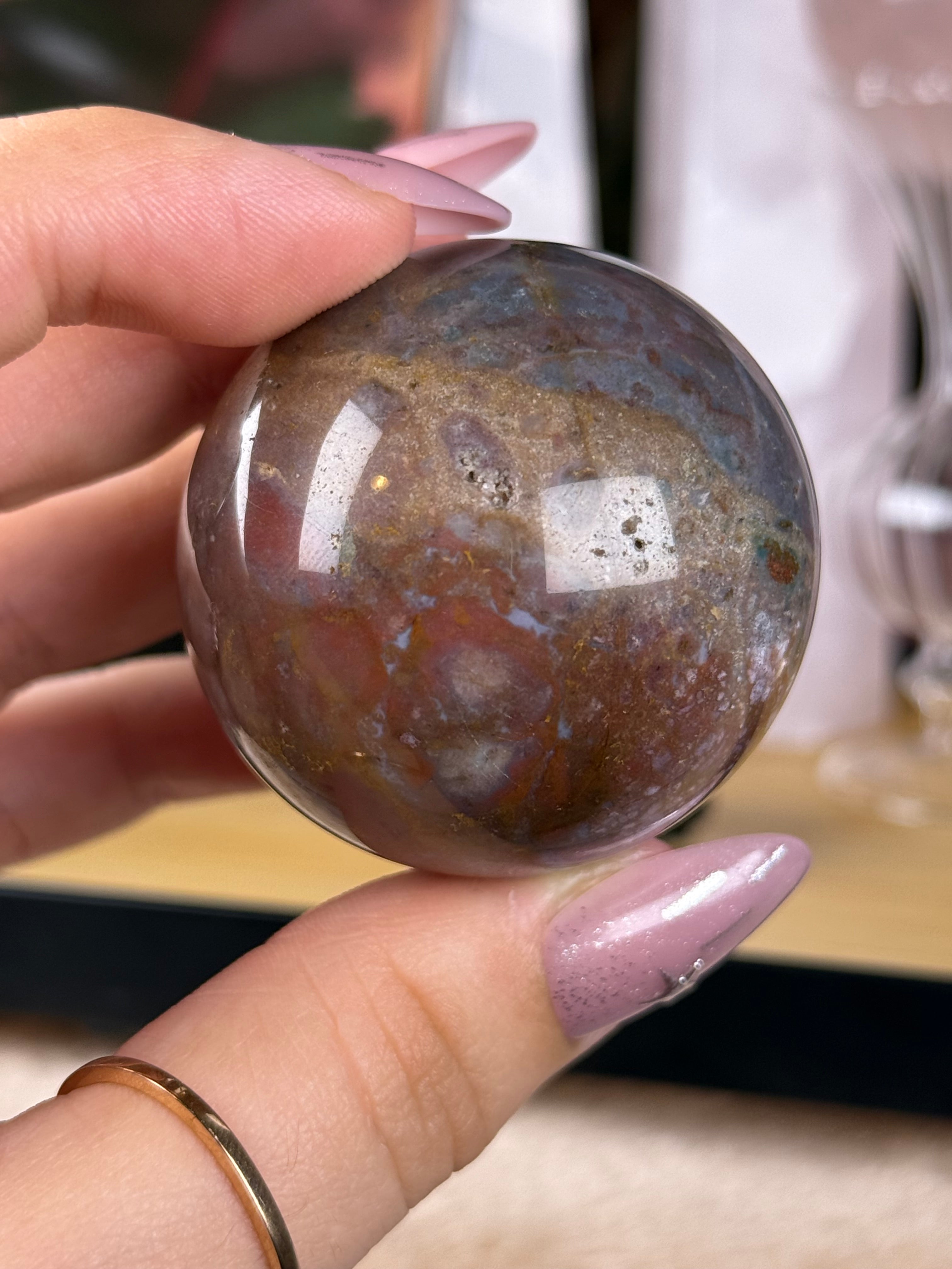Sea Jasper Sphere "Apocalypse"
