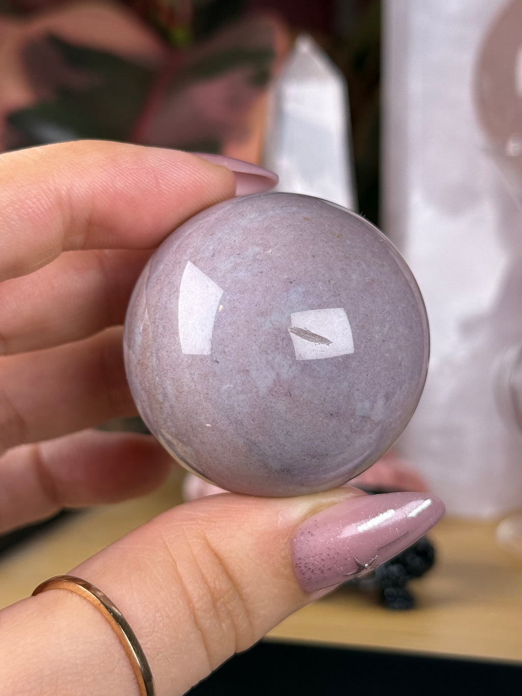 Sea Jasper Sphere "Hazeberry"