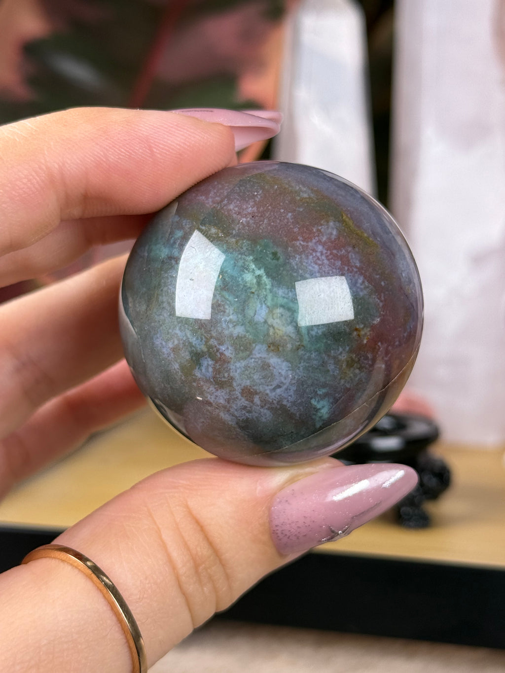 Sea Jasper Sphere "Dreamgrove"