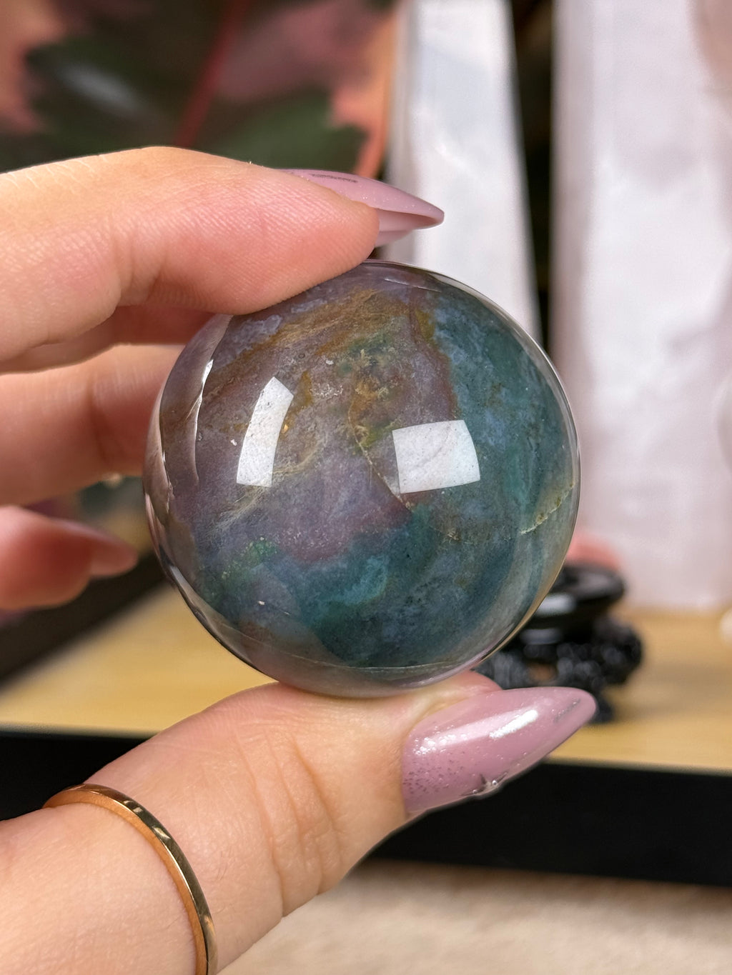 Sea Jasper Sphere "Dreamgrove"