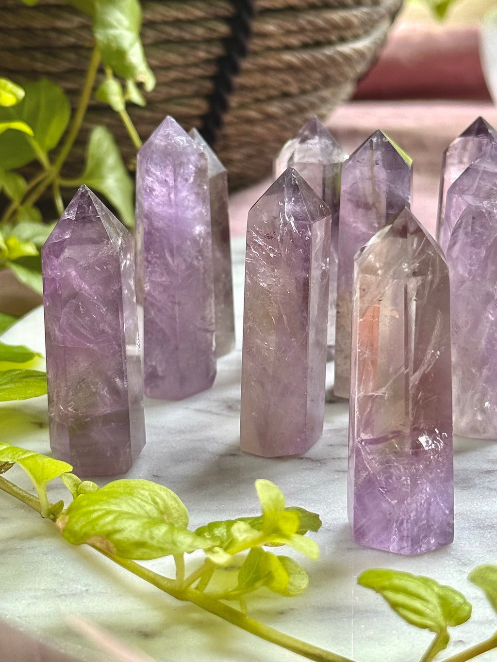 Amethyst HQ Fingerprint Mini Tower Obelisk Intuitively Chosen