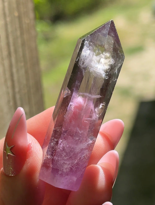 Amethyst HQ Fingerprint Mini Tower Obelisk Intuitively Chosen