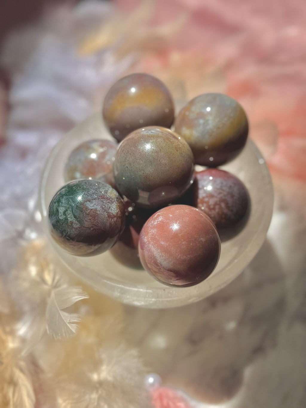 Sea Jasper Mini Spheres Intuitively Chosen