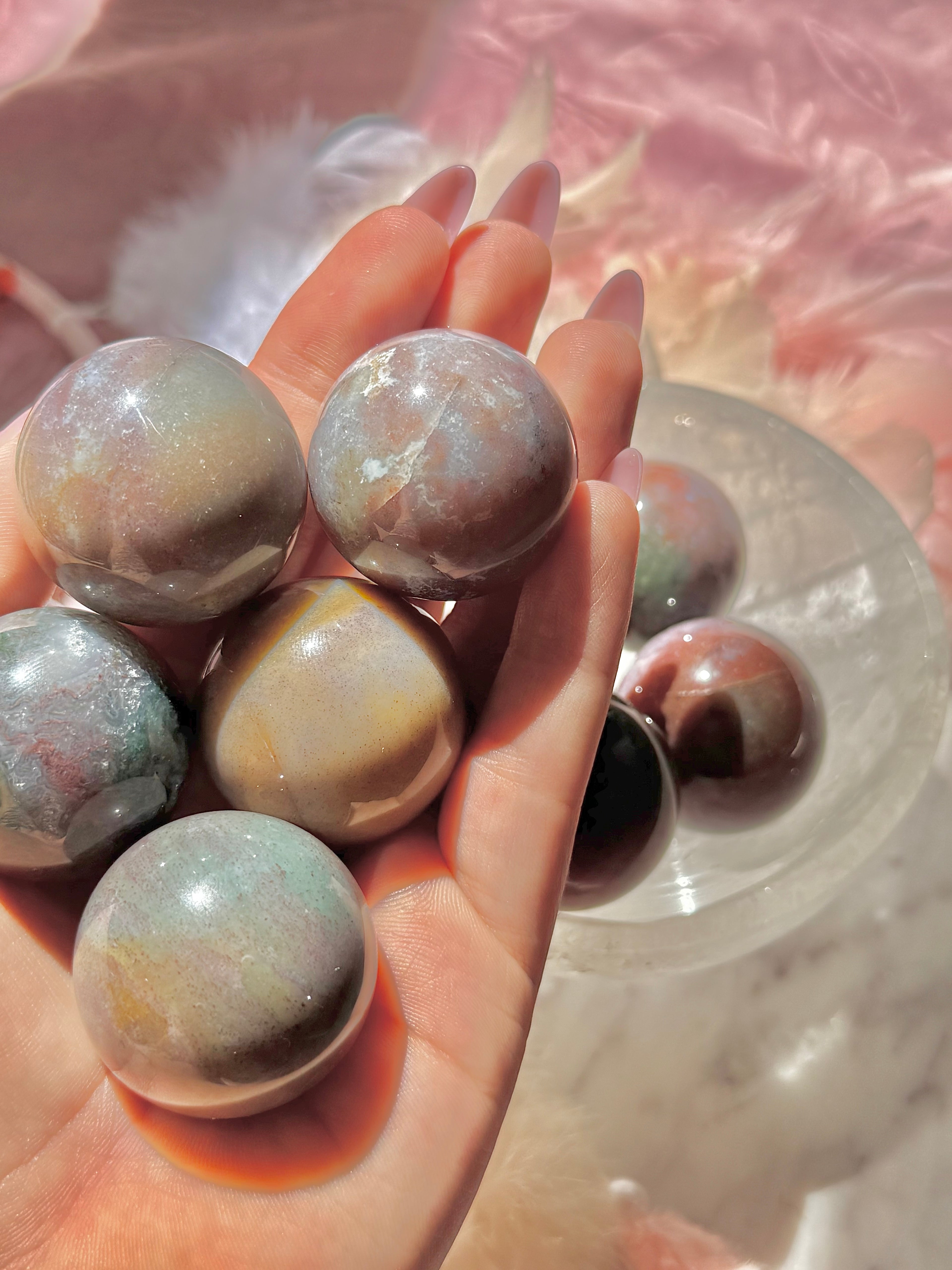Sea Jasper Mini Spheres Intuitively Chosen