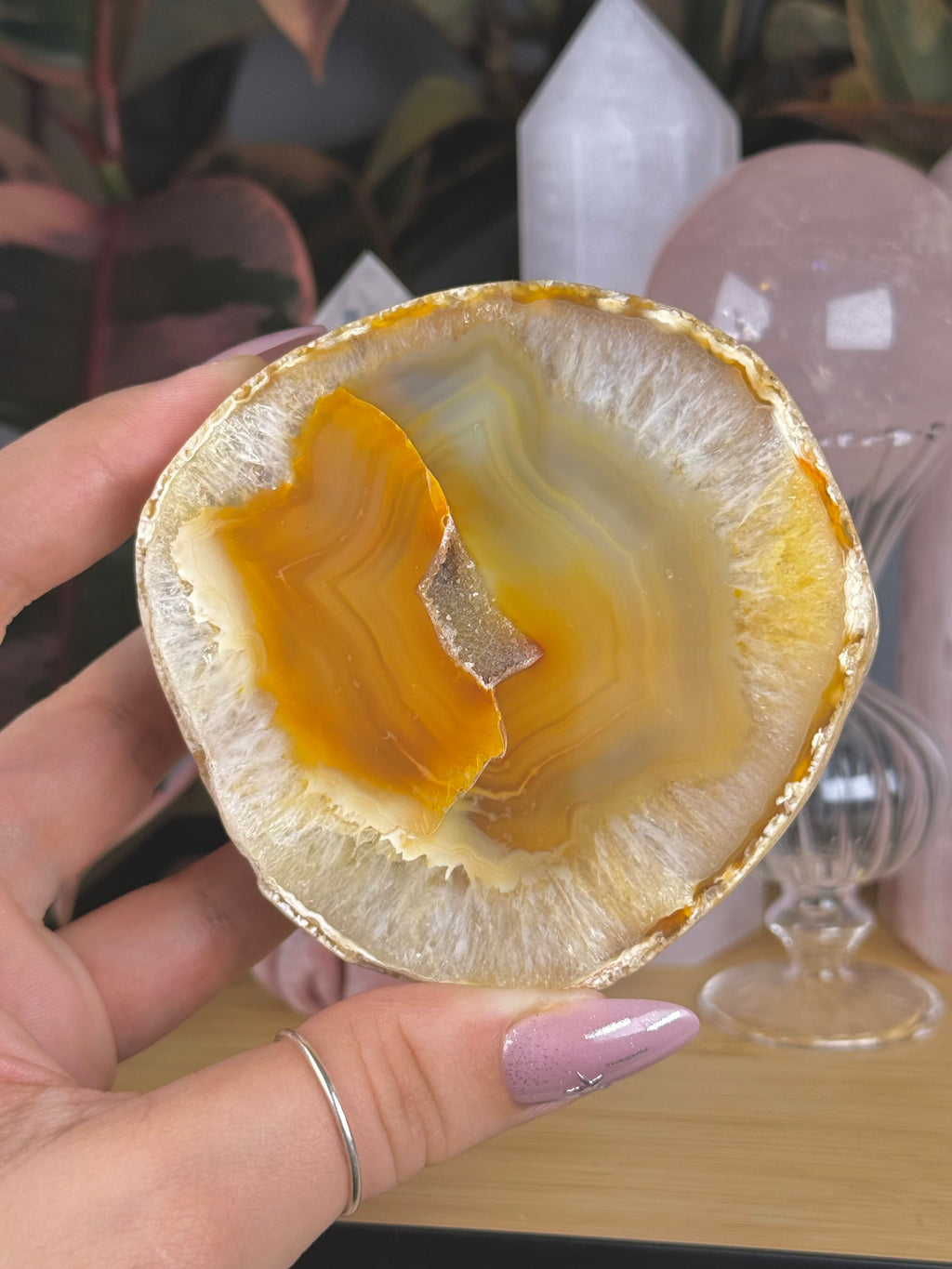 Agate Cut Base Druzy Crystal