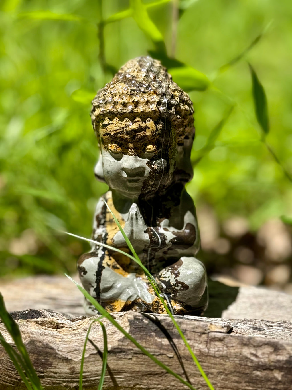 Picture Jasper Baby Buddha Crystal Carving Statement Piece