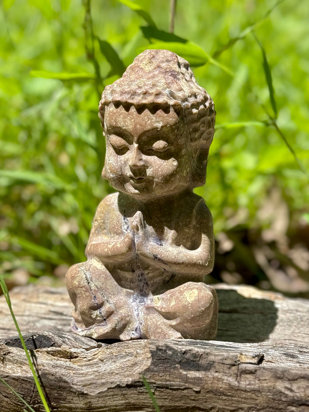 Root Fluorite Baby Buddha Crystal Carving Statement Piece