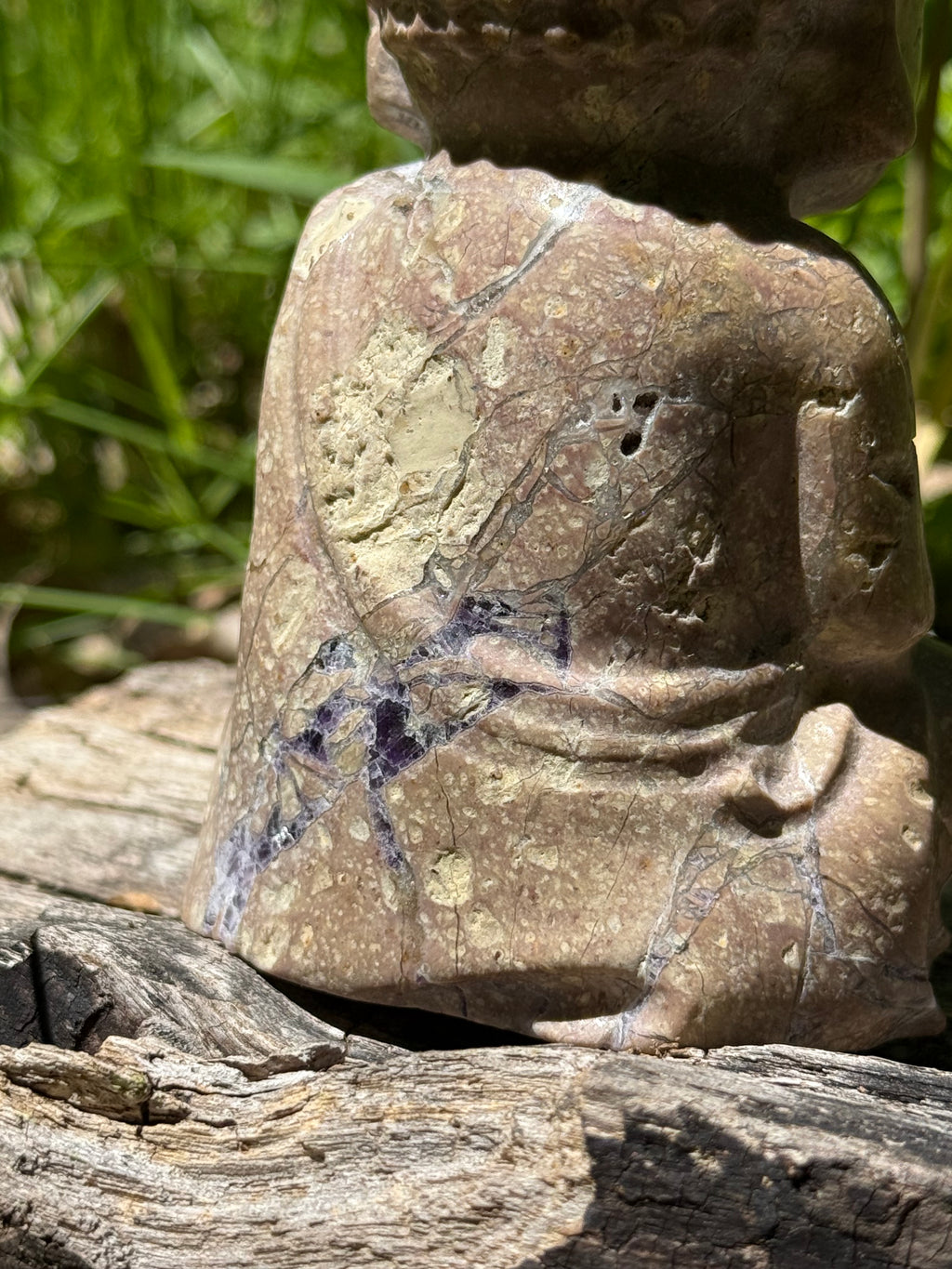 Root Fluorite Baby Buddha Crystal Carving Statement Piece