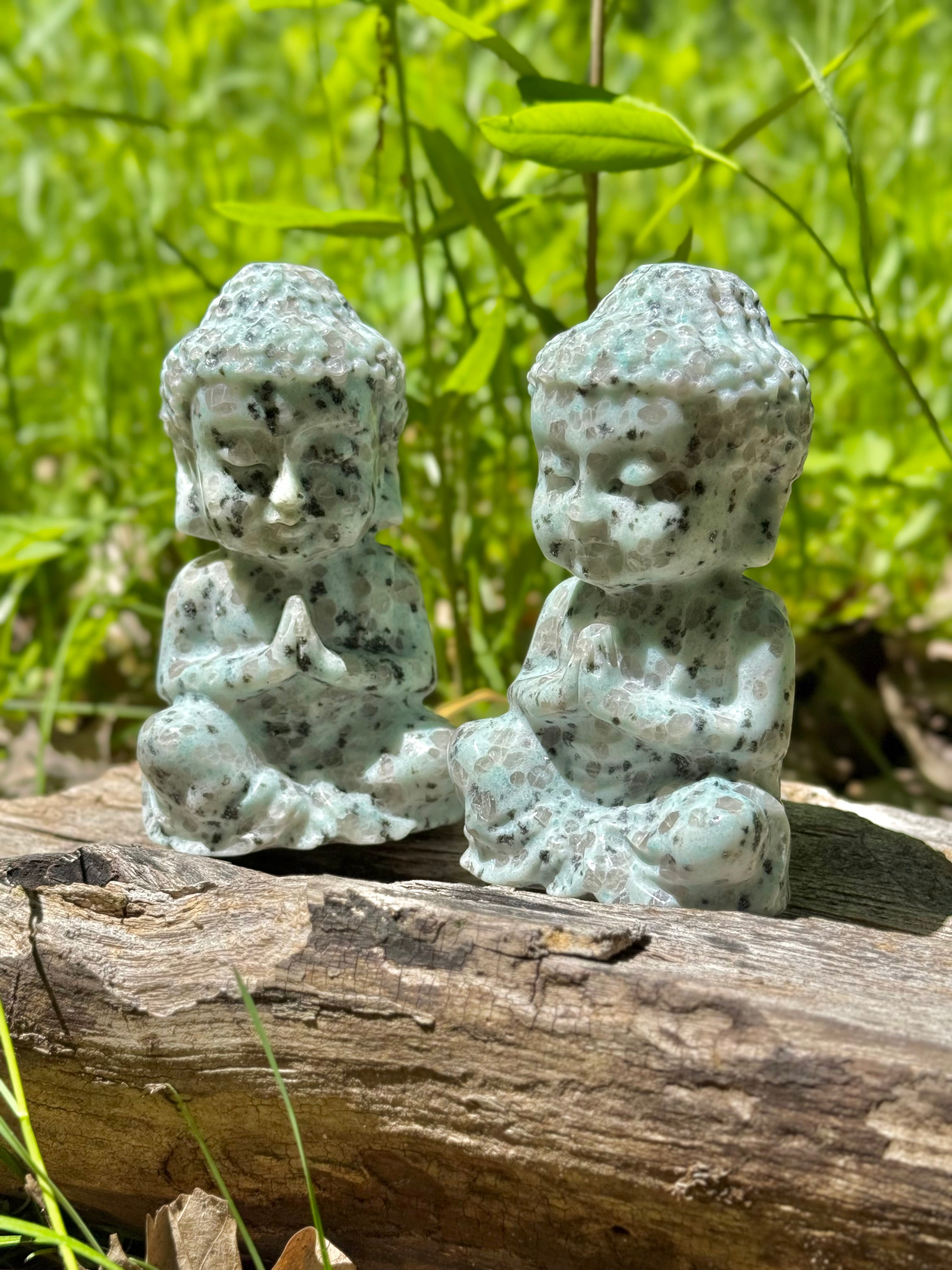 Kiwi Jasper Buddha Crystal Carving