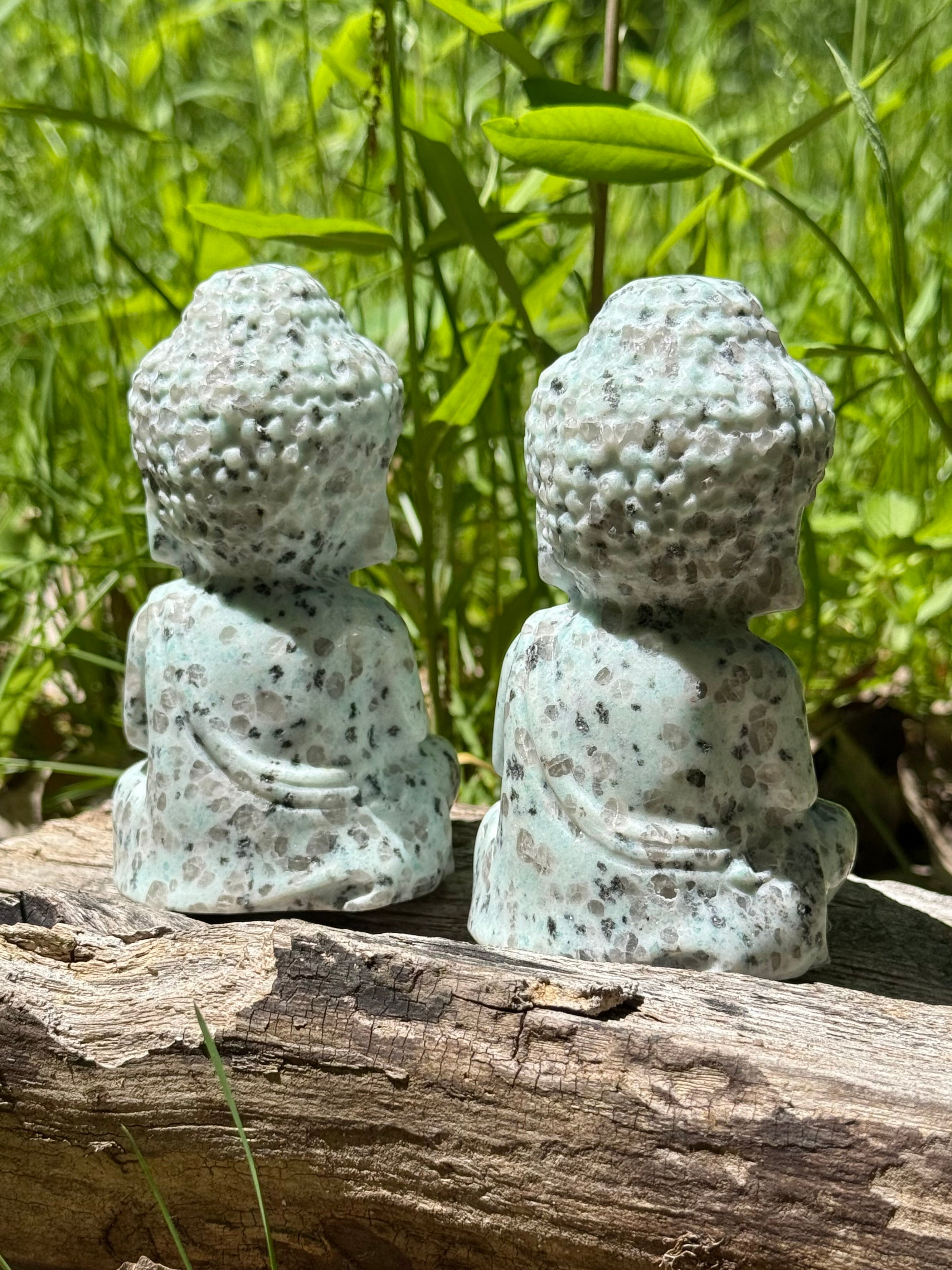 Kiwi Jasper Buddha Crystal Carving