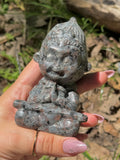 Yooperlite Meditating Sun Wukong Crystal Carving