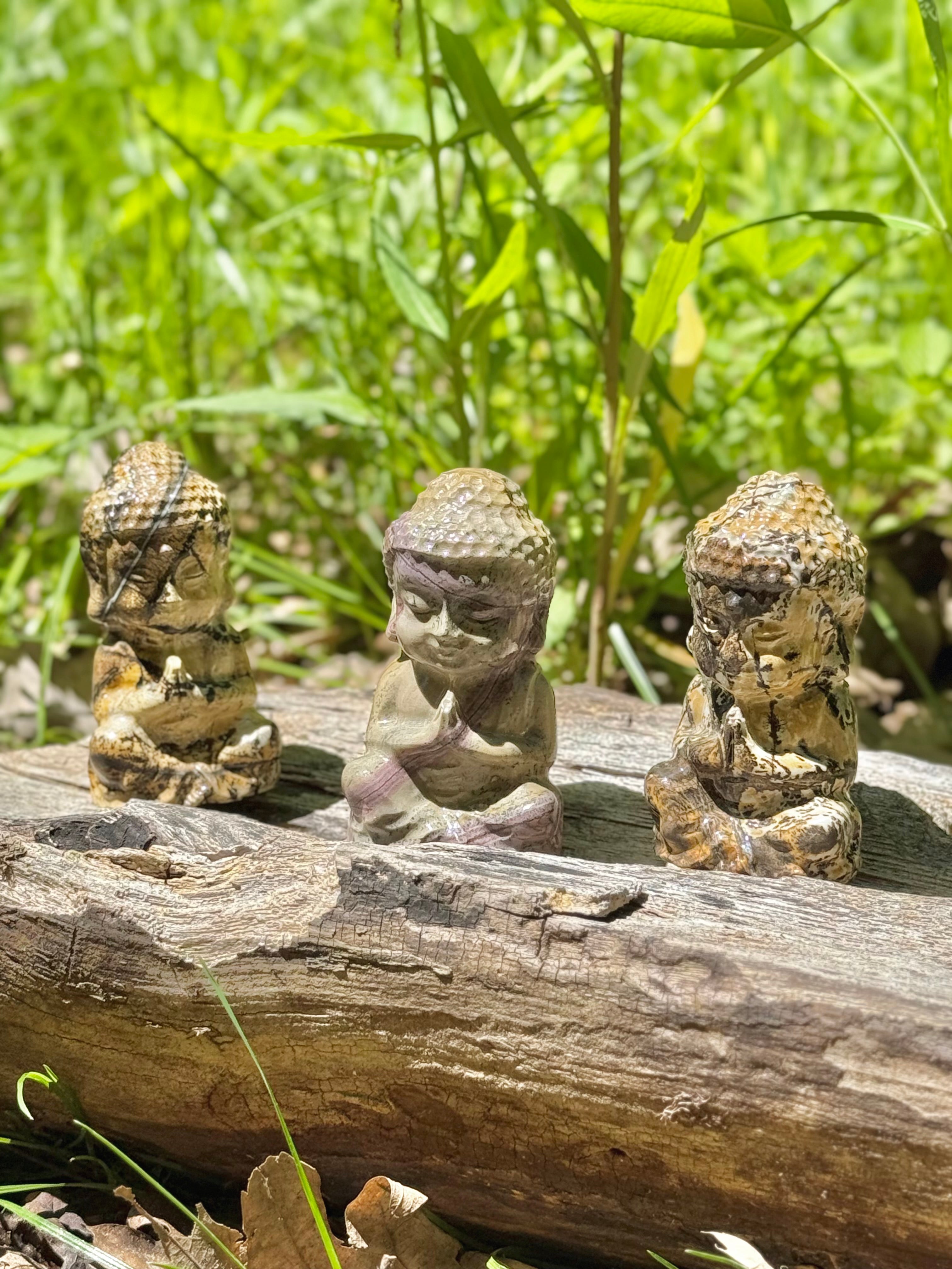 Picture Jasper Baby Buddha Crystal Carving