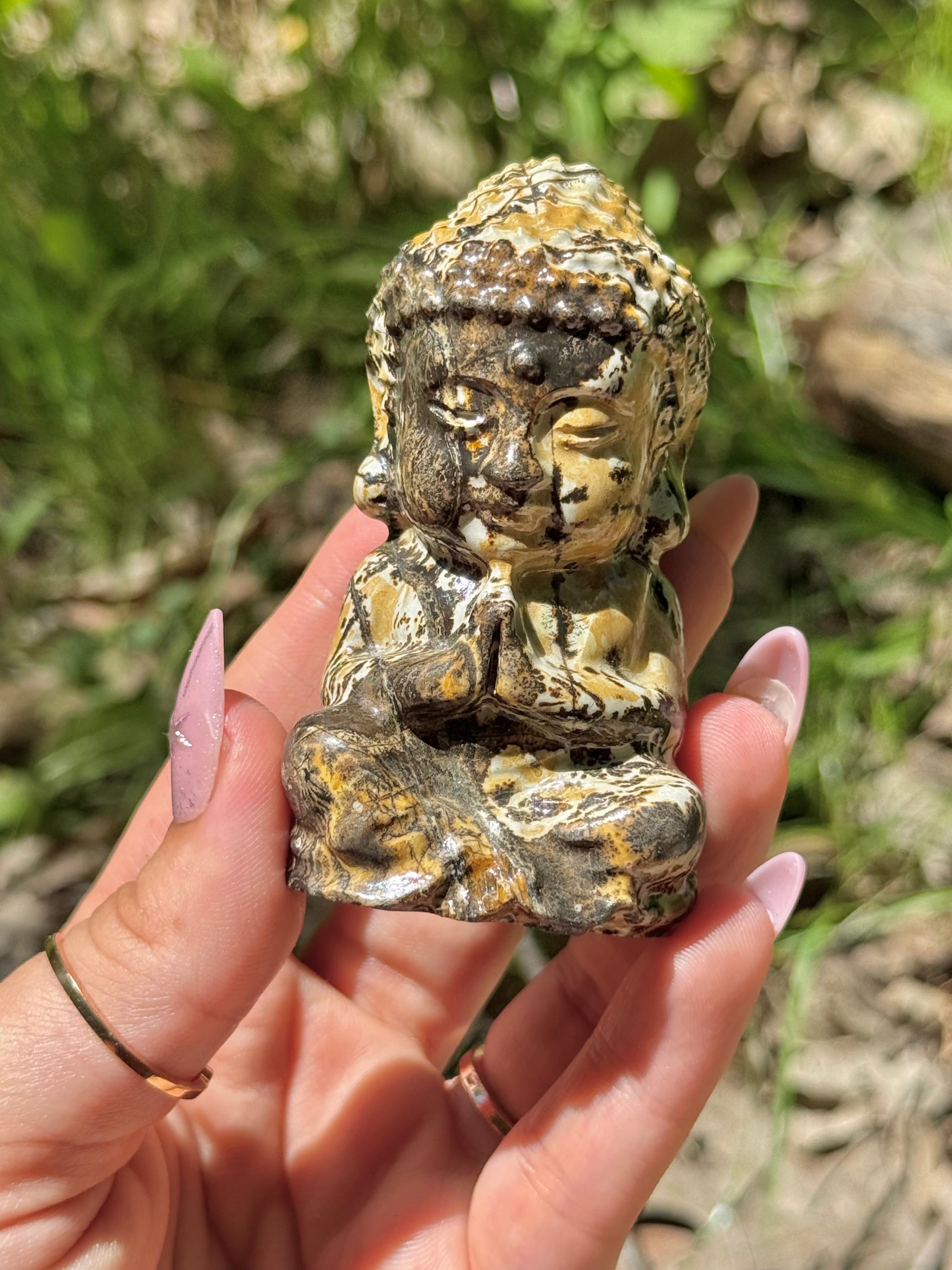 Picture Jasper Baby Buddha Crystal Carving