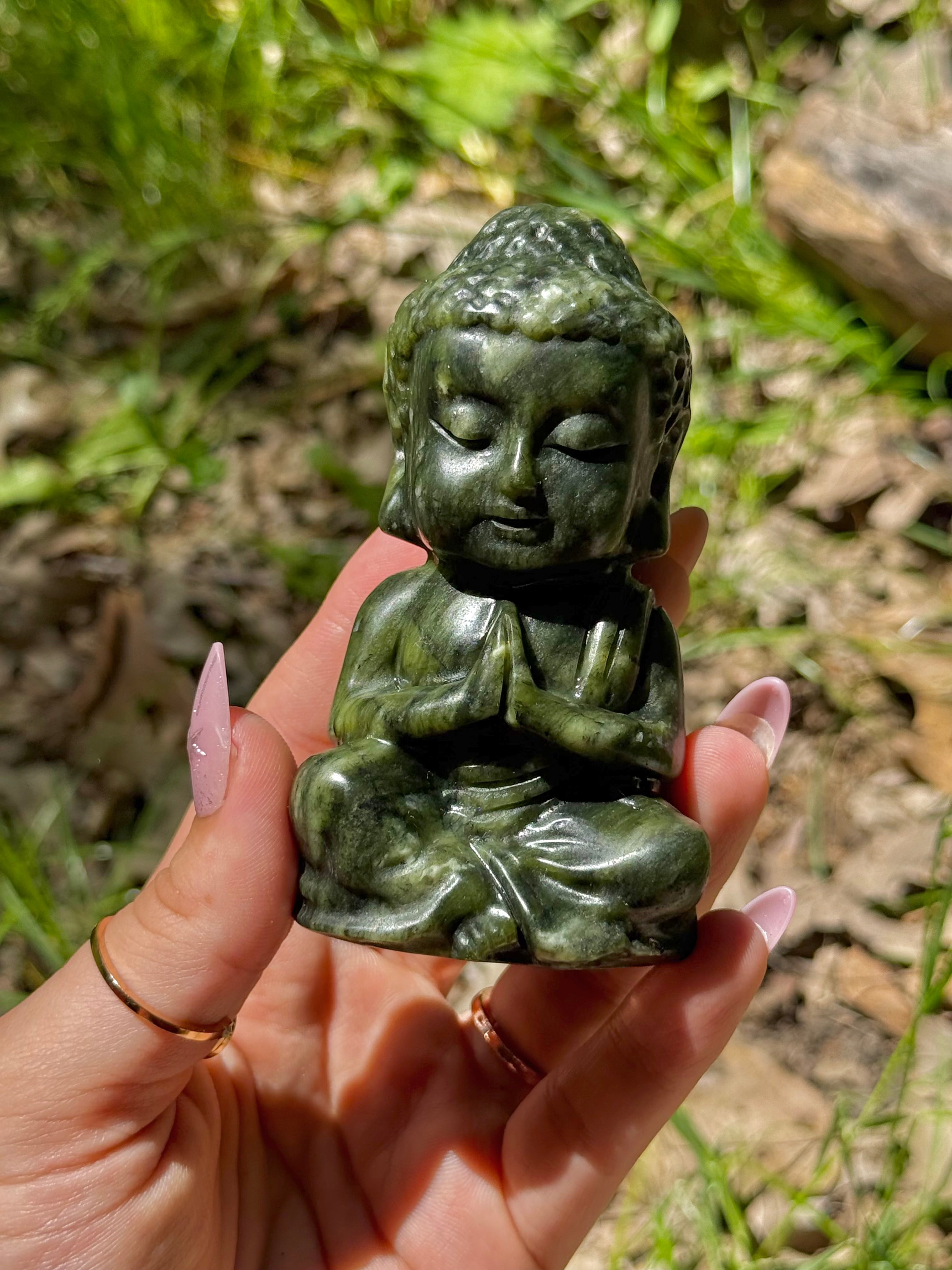 Xiuyan Jade Baby Buddha Crystal Carving