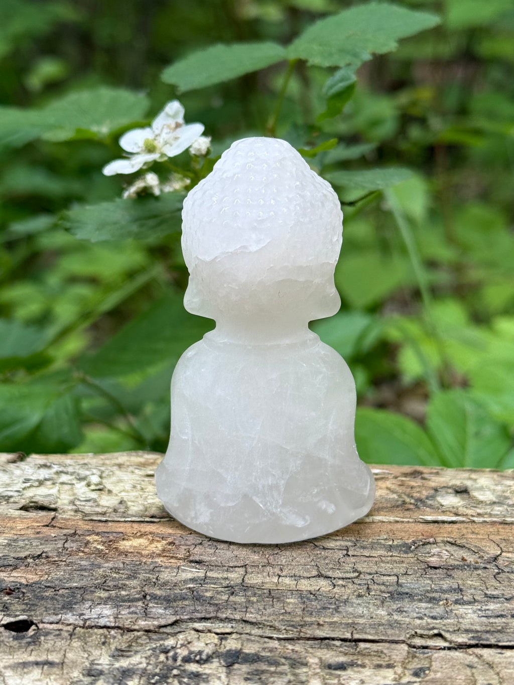 Clear Quartz Baby Buddha Meditating Crystal Carving
