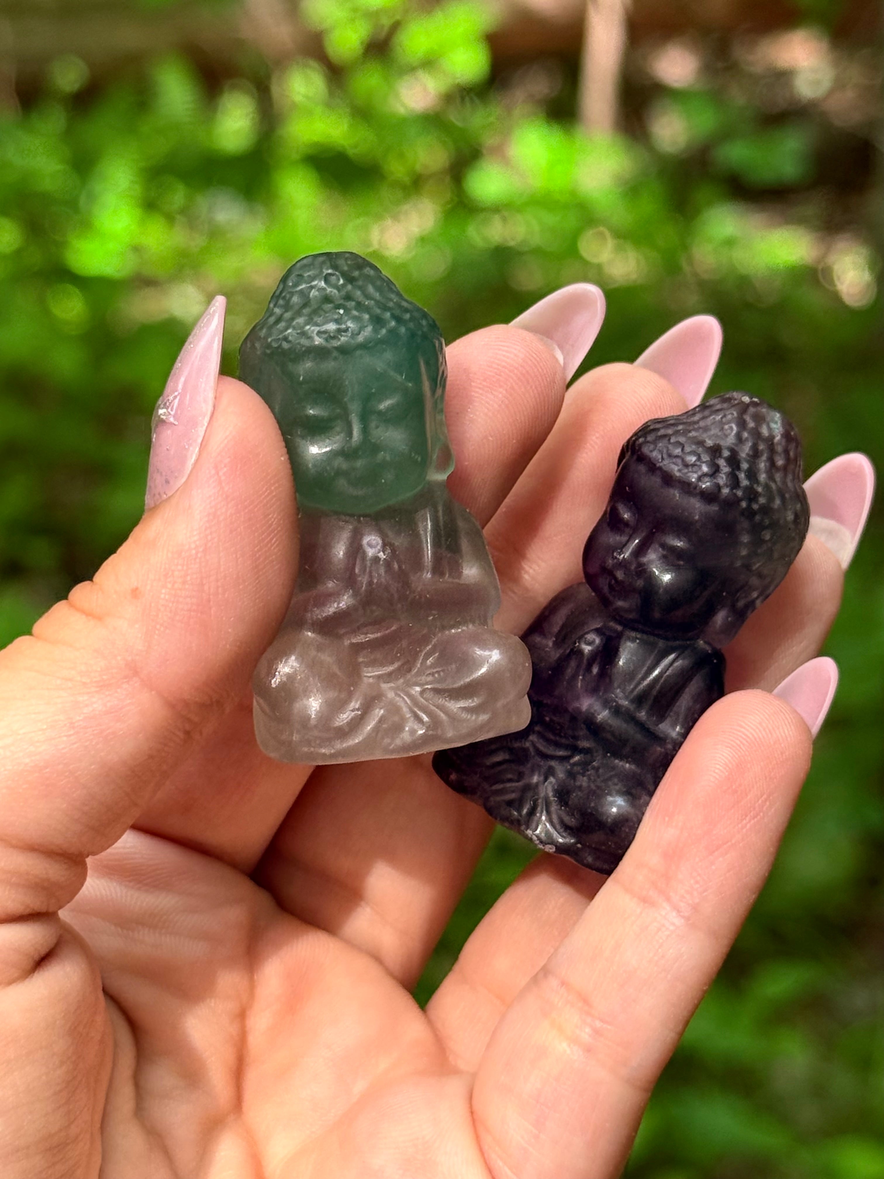 Intuitively Chosen Mini Fluorite Buddhas | Baby Buddha Crystal Carvings