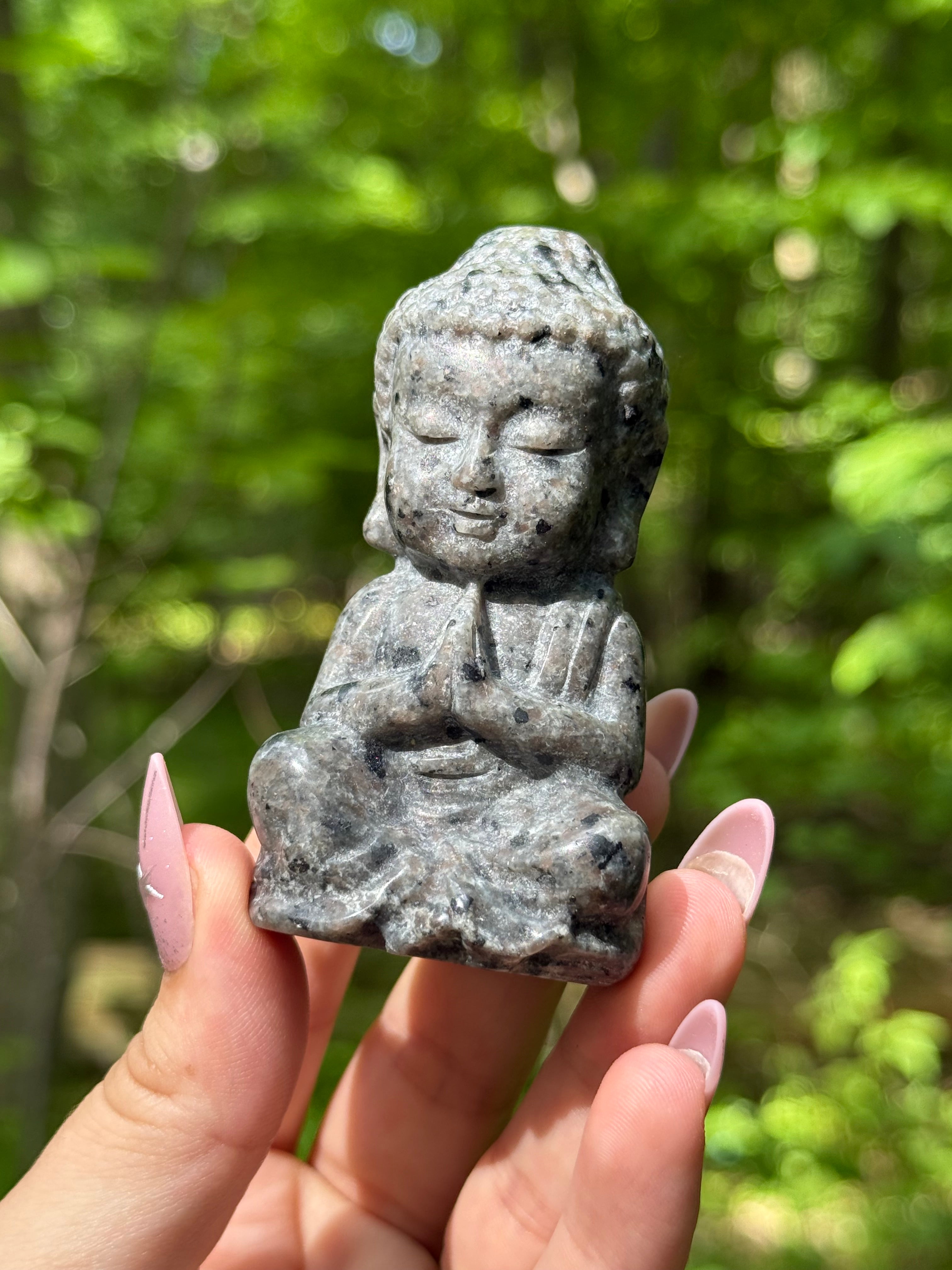 Yooperlite Baby Buddha Crystal Carving