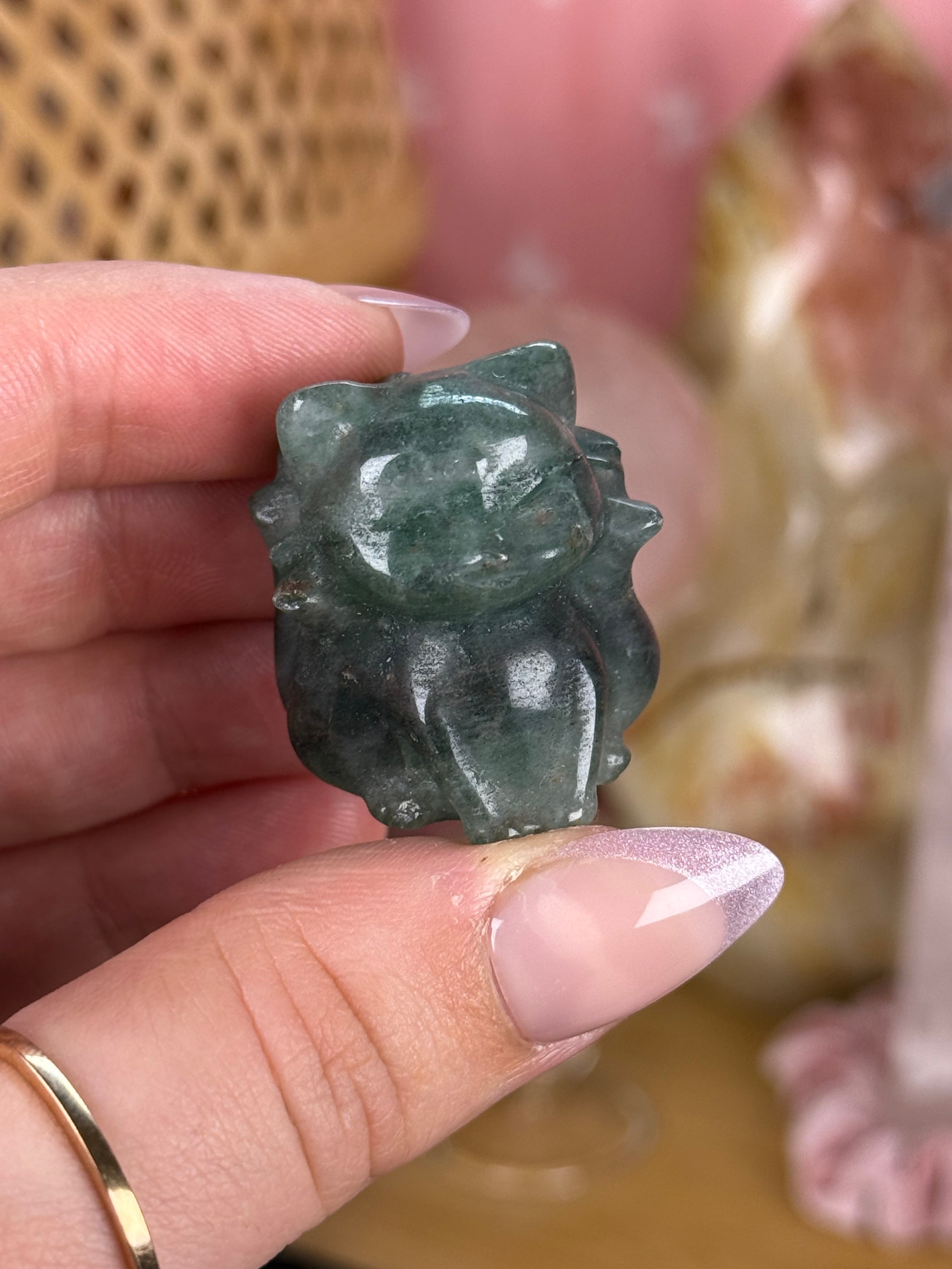 Nine-Tail Fox Kitsune Mini Crystal Carvings