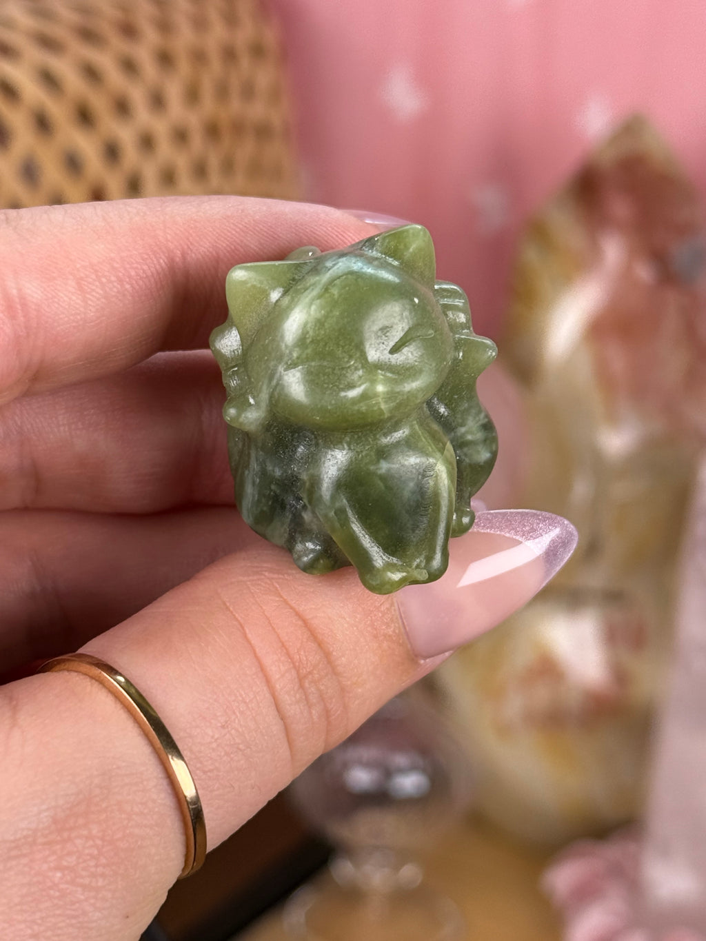Nine-Tail Fox Kitsune Mini Crystal Carvings