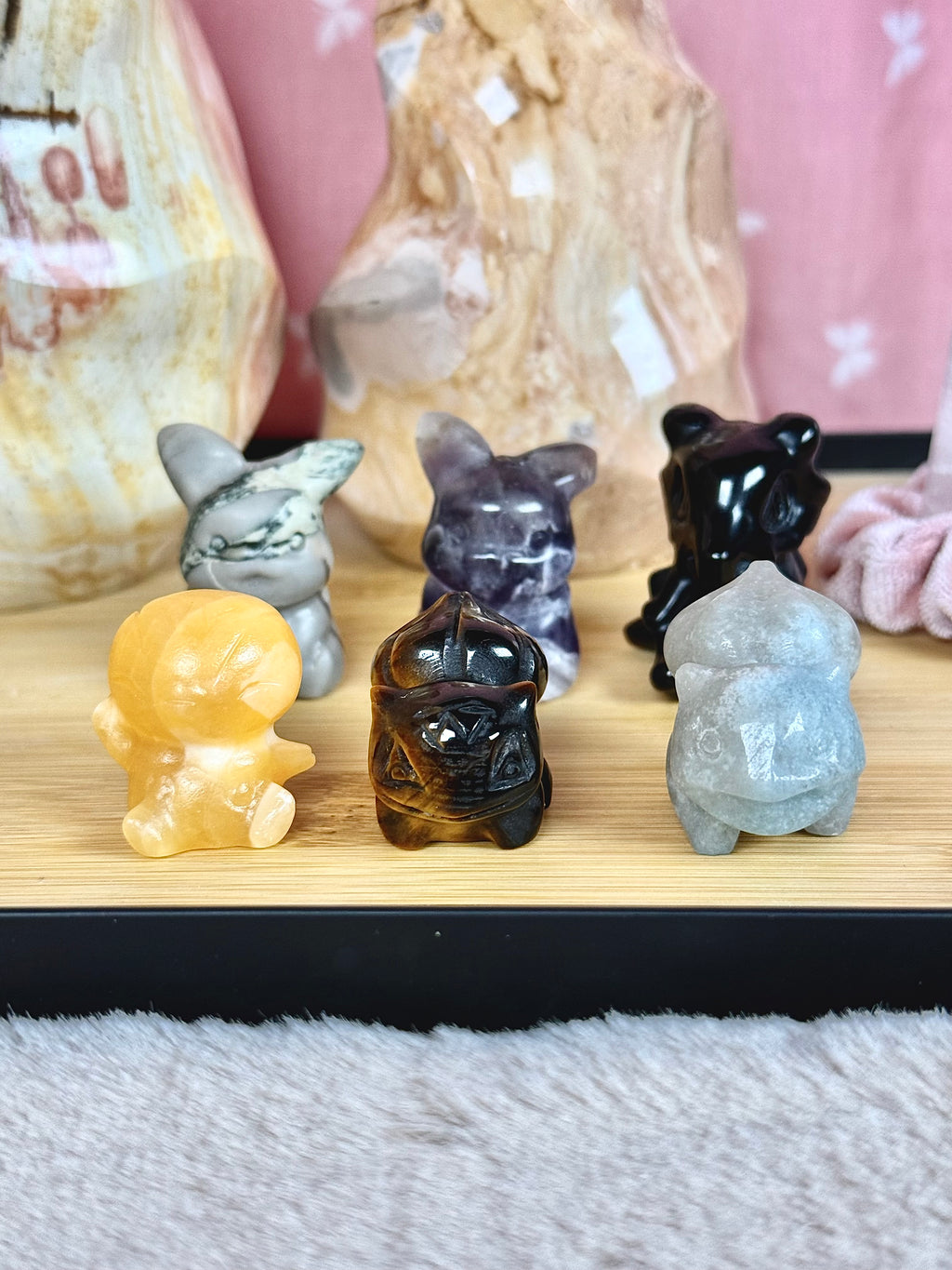 Crystal-Carved Pokémon Mini Figurines