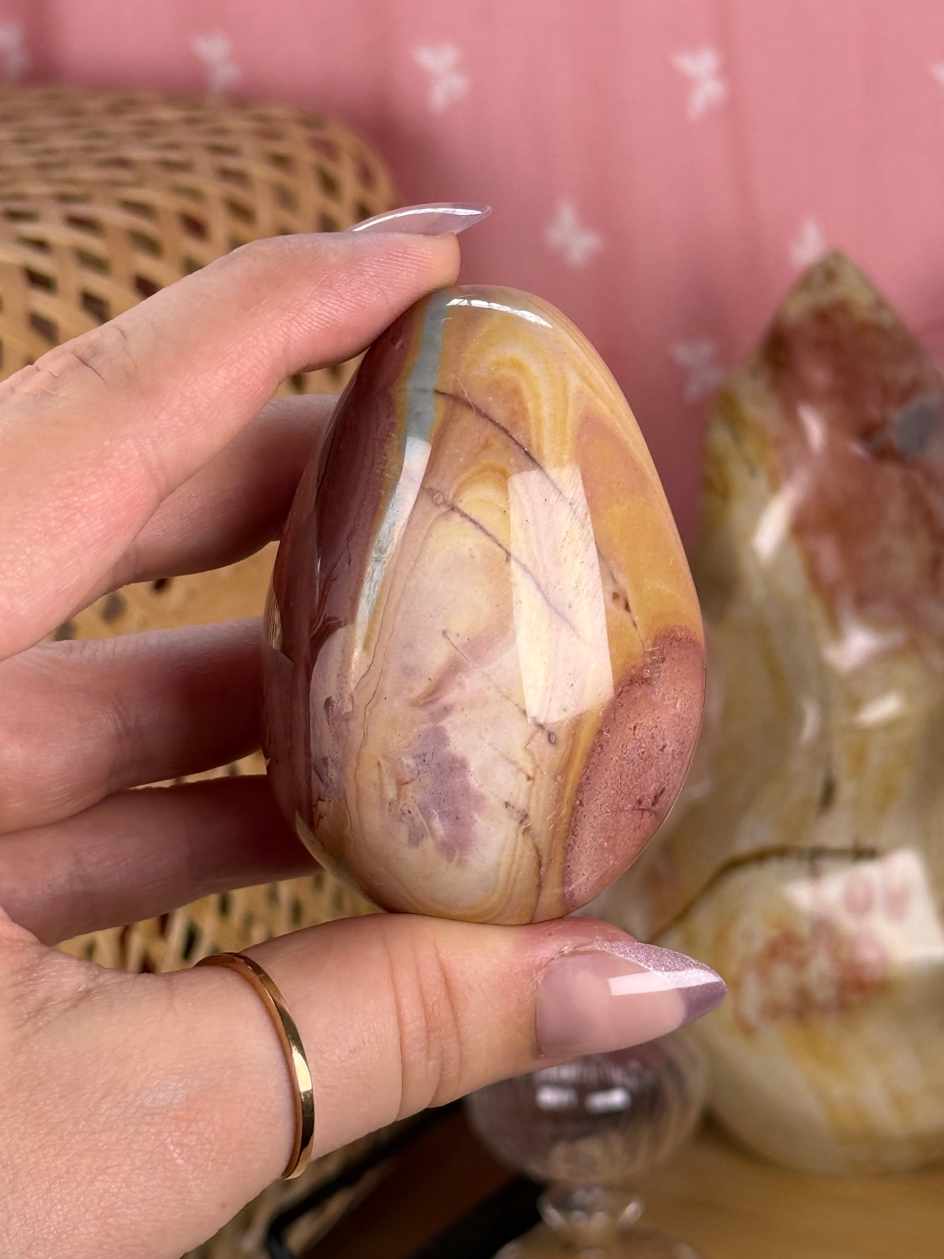 Polychrome Jasper Egg Crystal Carving
