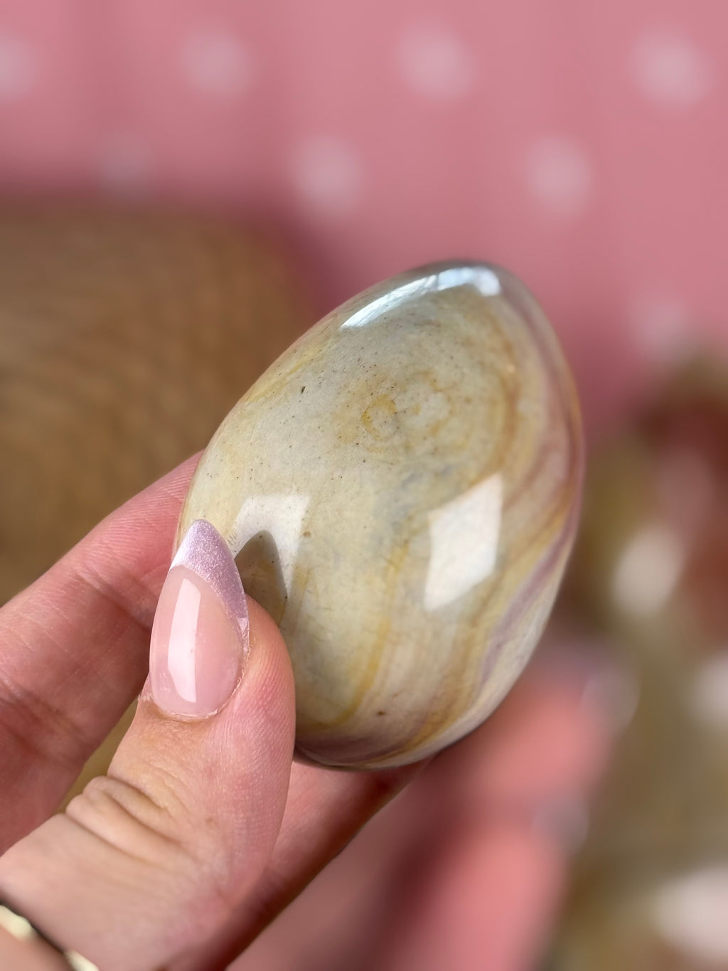 Polychrome Jasper Egg Crystal Carving