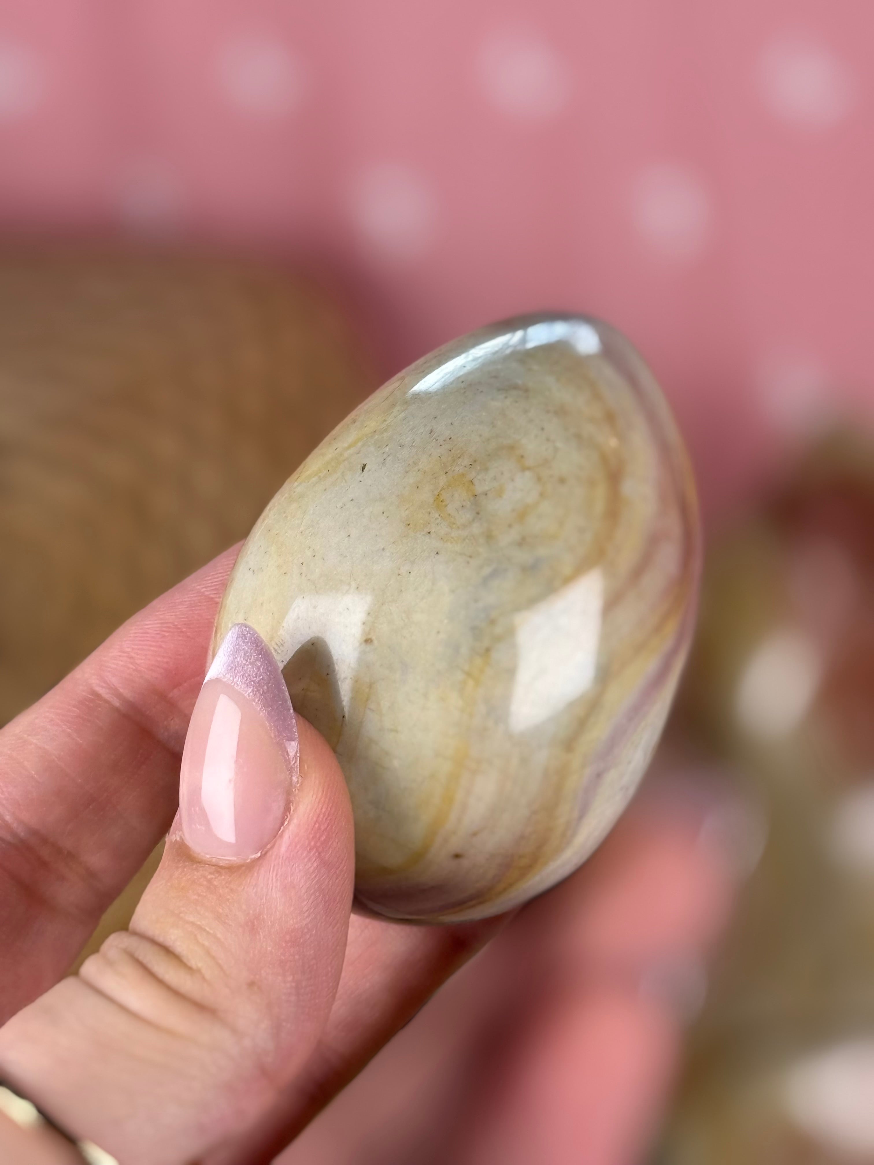 Polychrome Jasper Egg Crystal Carving