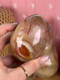 Polychrome Jasper Egg Large Crystal Carving Imperfect