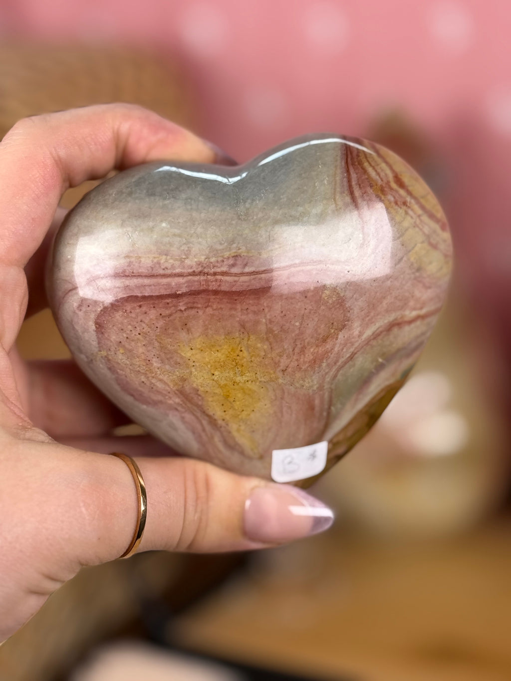 Polychrome Jasper Puffy Hearts Imperfect