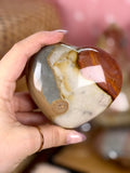 Polychrome Jasper Puffy Hearts Imperfect