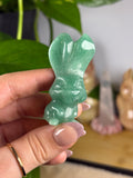 Green Adventuring Bunny Crystal Carving Lucky