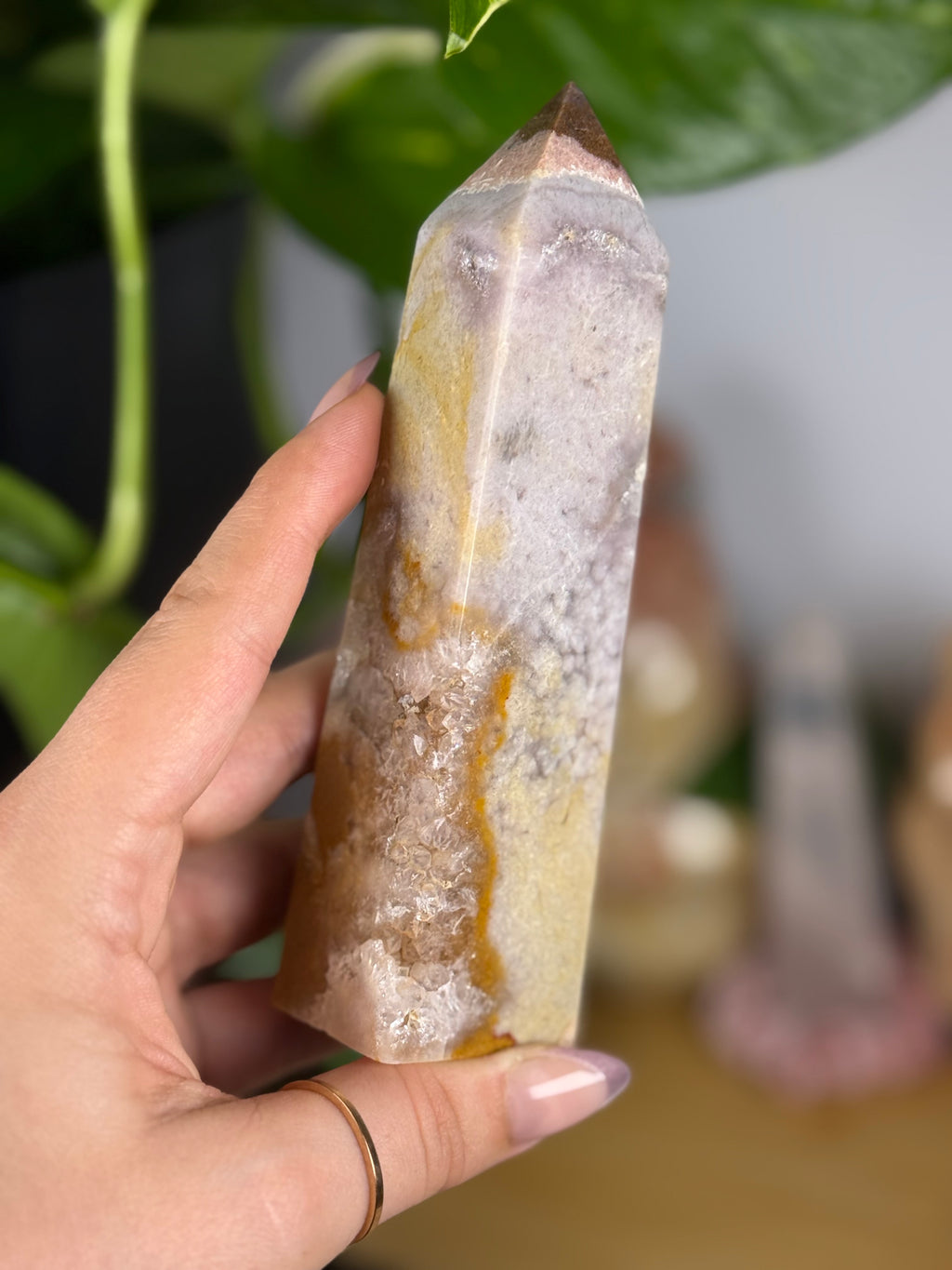 Pink Amethyst Pastel Druzy Tower