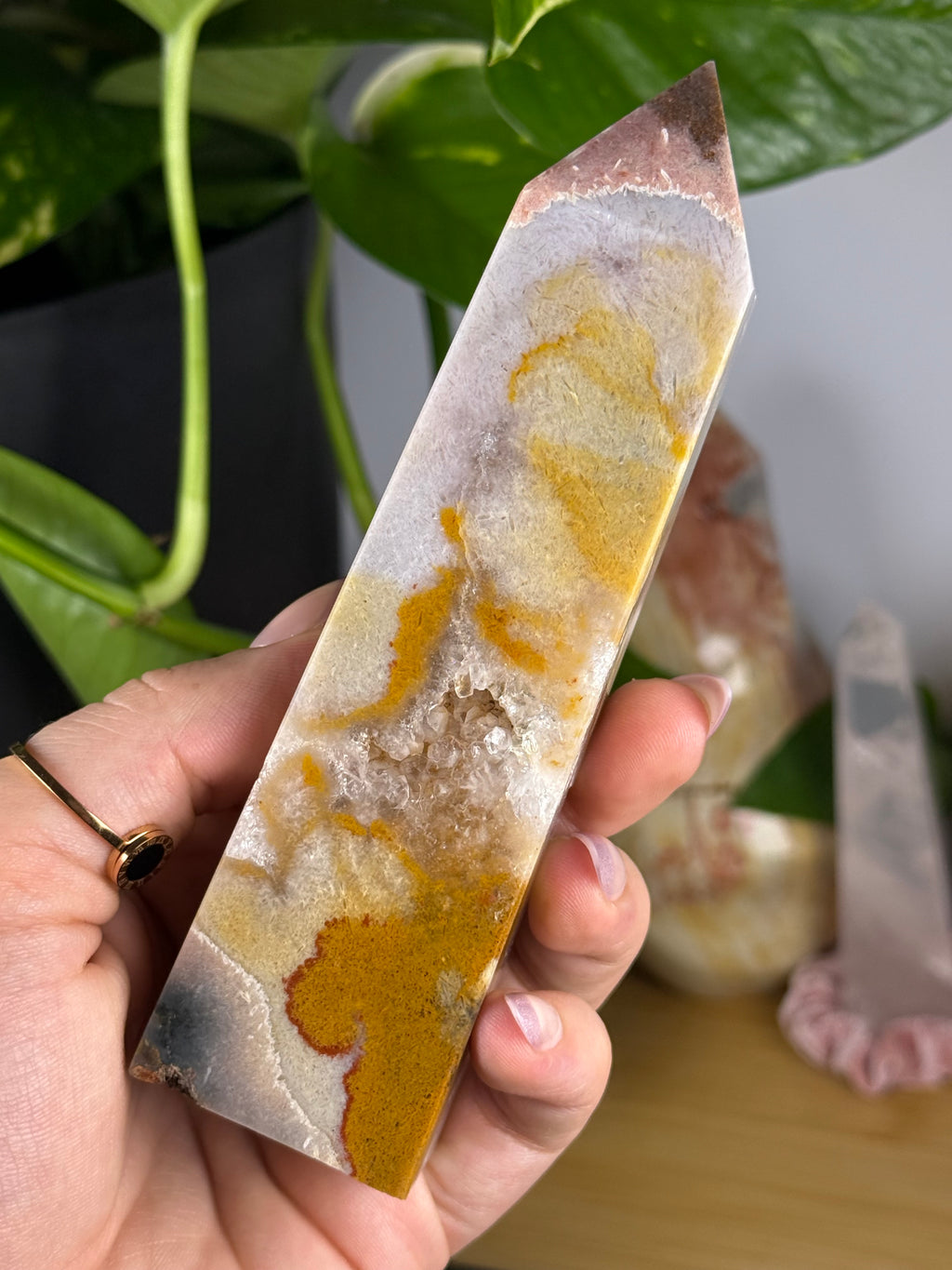 Pink Amethyst Pastel Druzy Tower