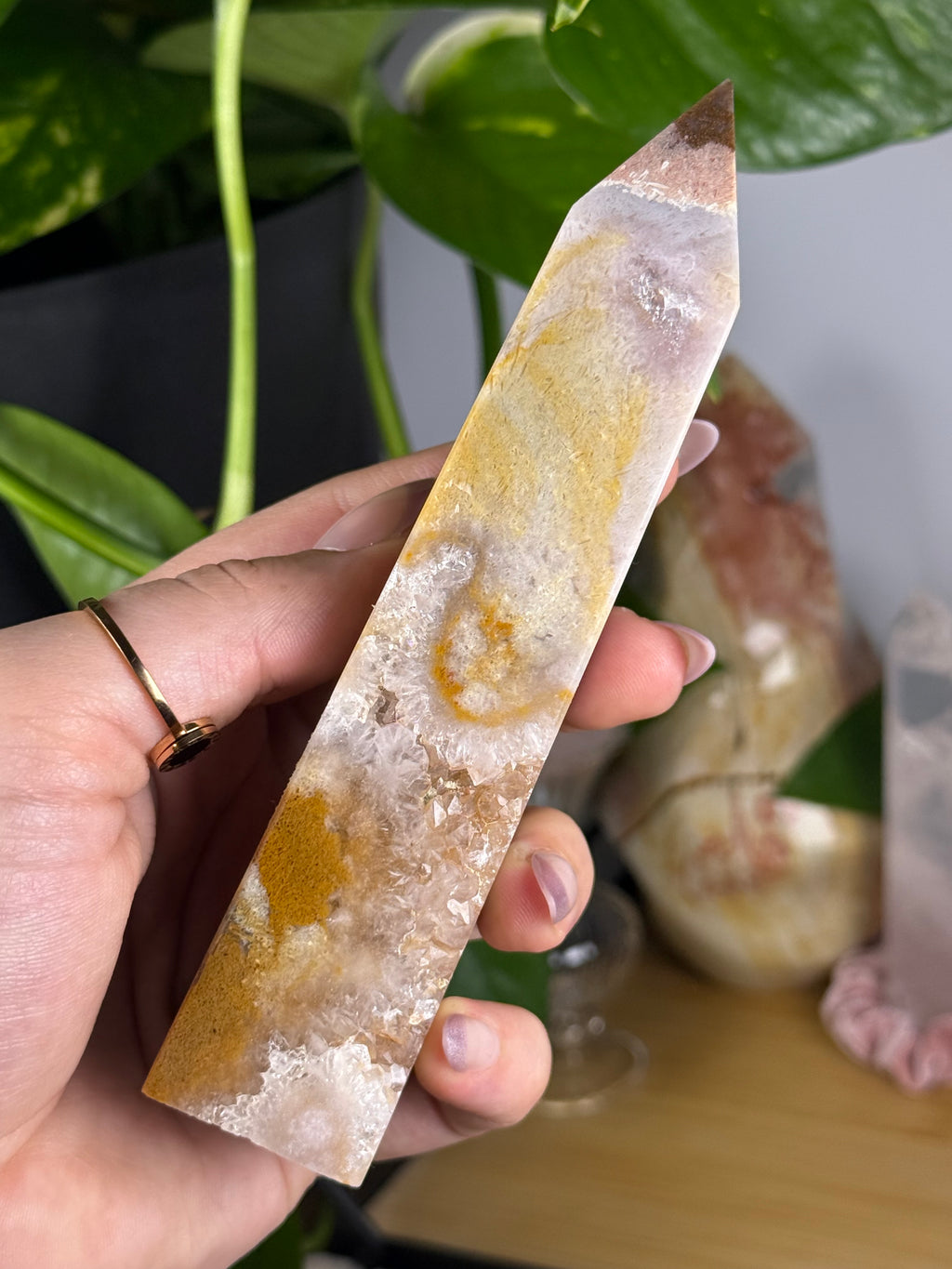 Pink Amethyst Pastel Druzy Tower