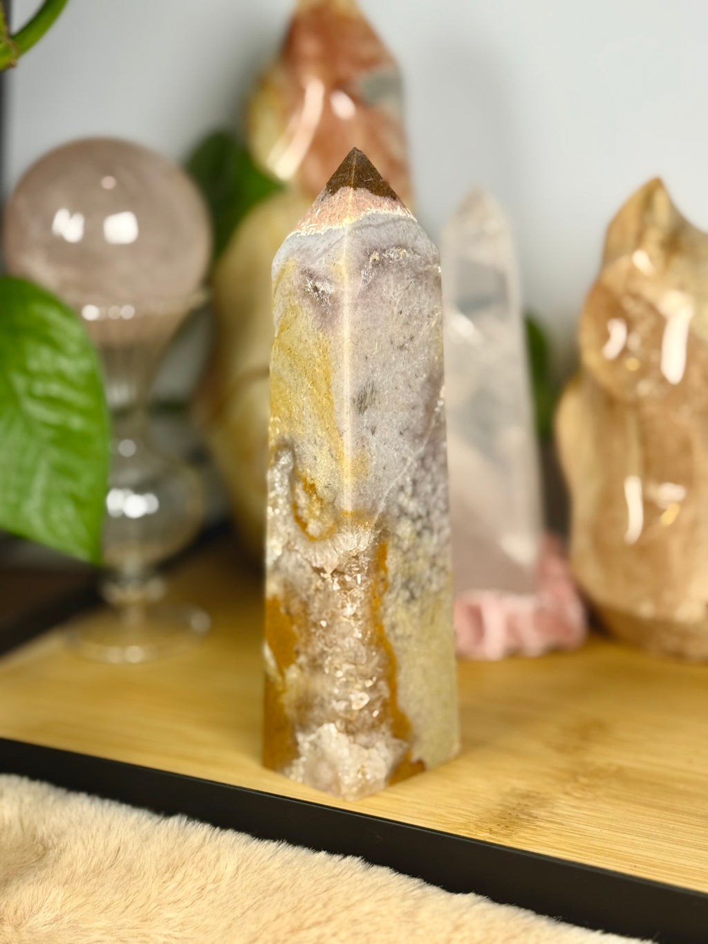 Pink Amethyst Pastel Druzy Tower