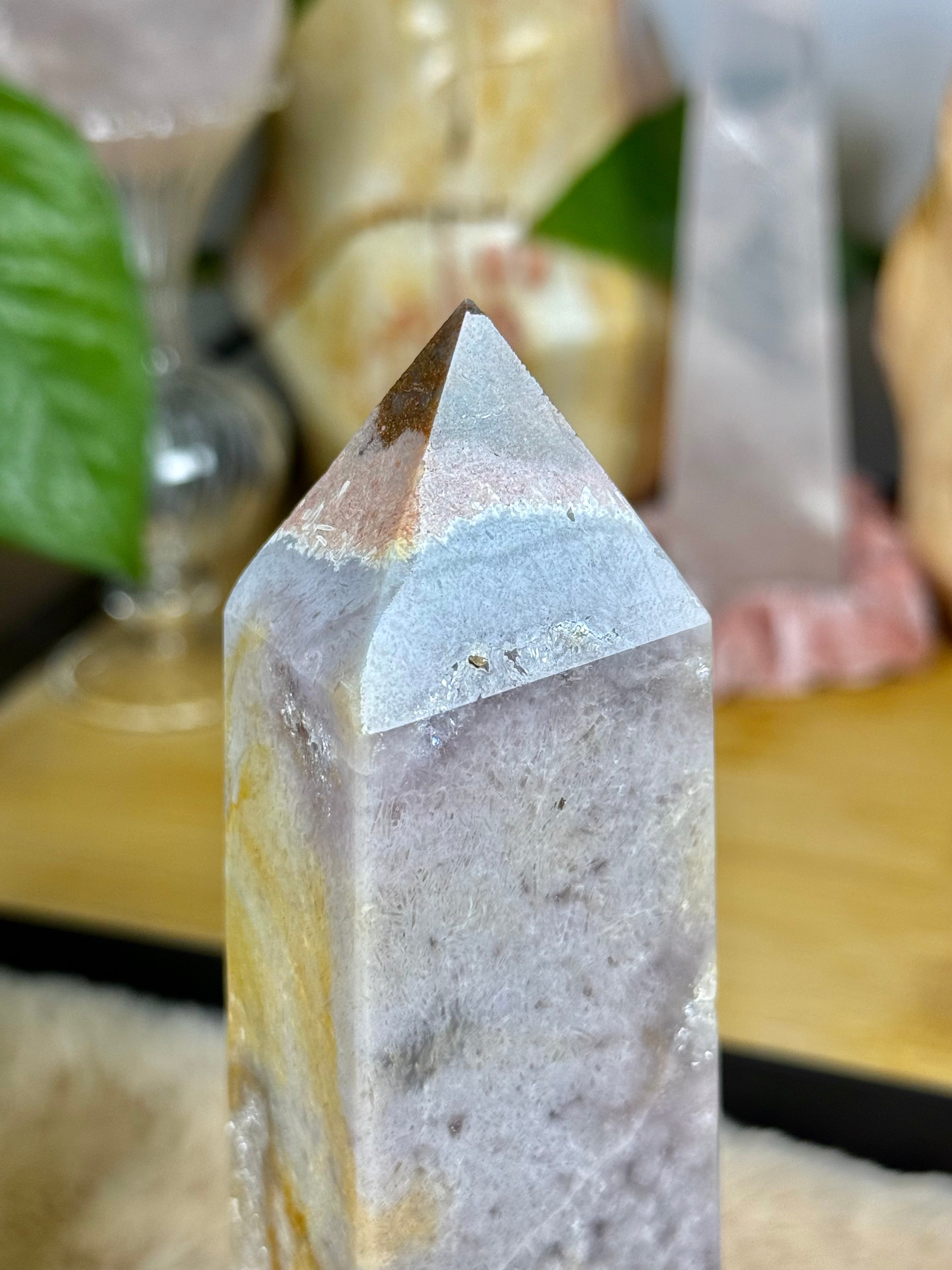 Pink Amethyst Pastel Druzy Tower