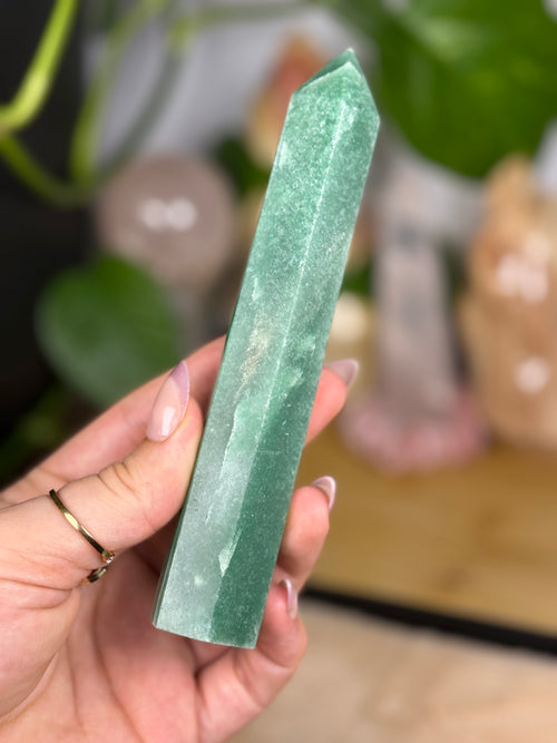Green Aventurine Obelisk Crystal Tower Healing Crystal