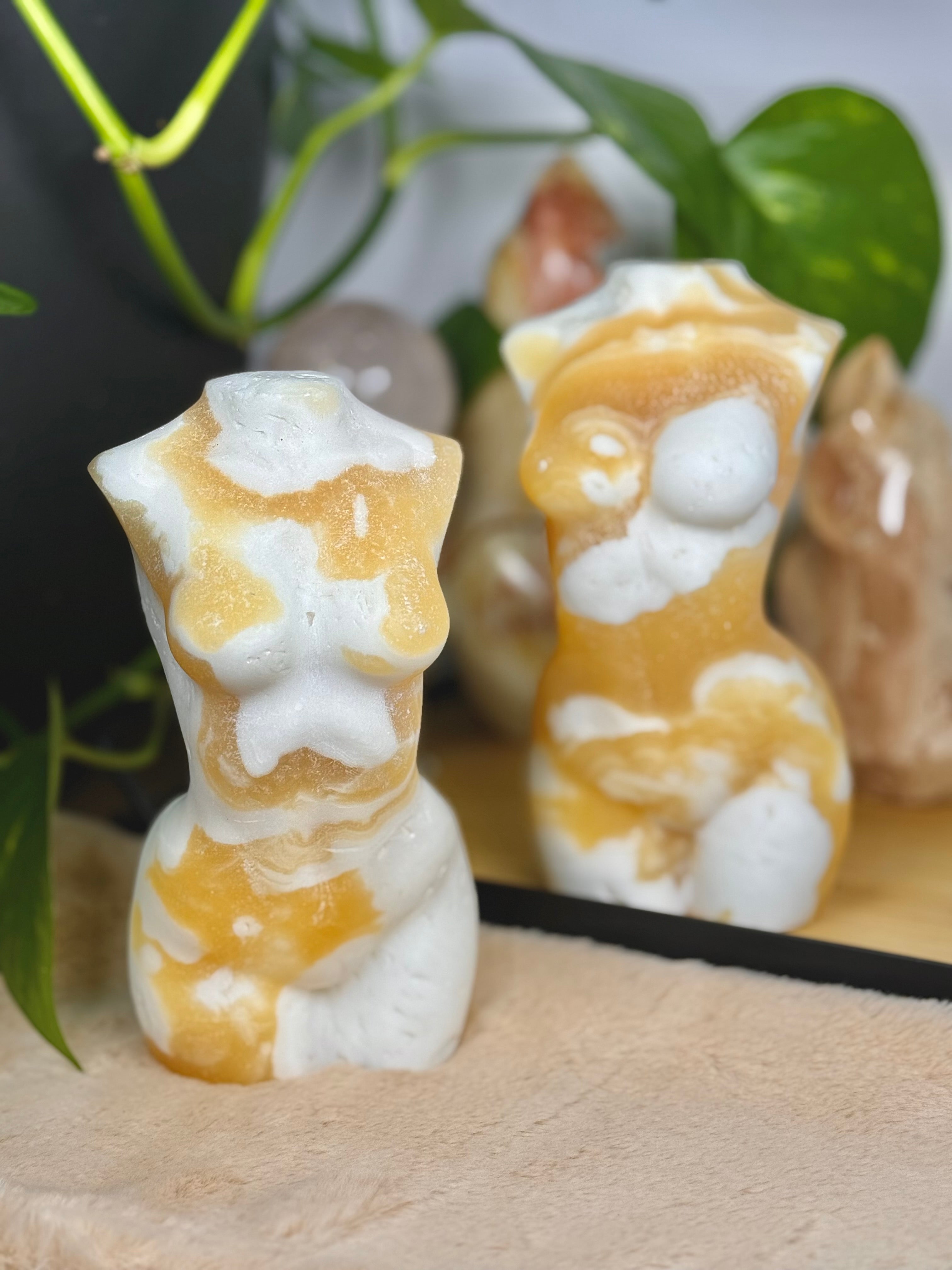 Honey Calcite Goddess Bodies Statement Piece