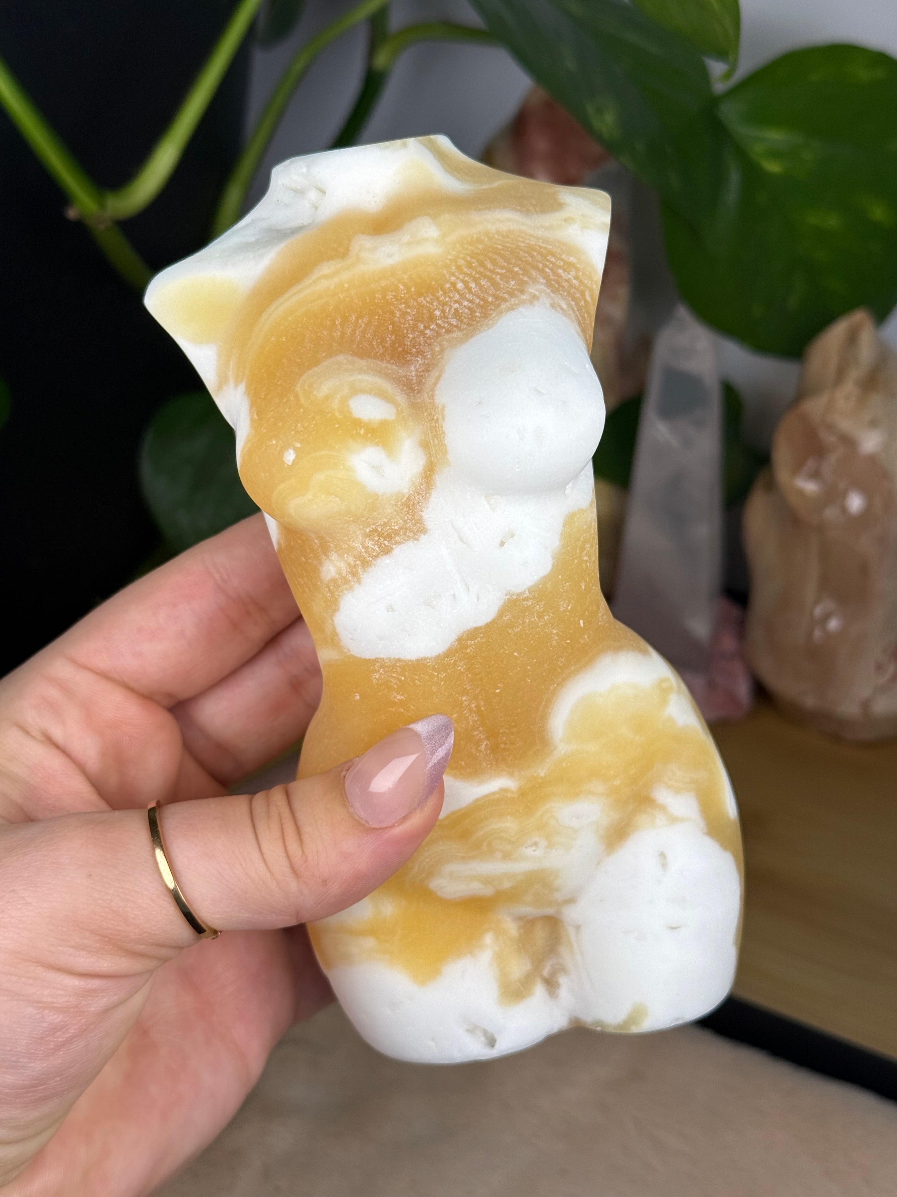 Honey Calcite Goddess Bodies Statement Piece