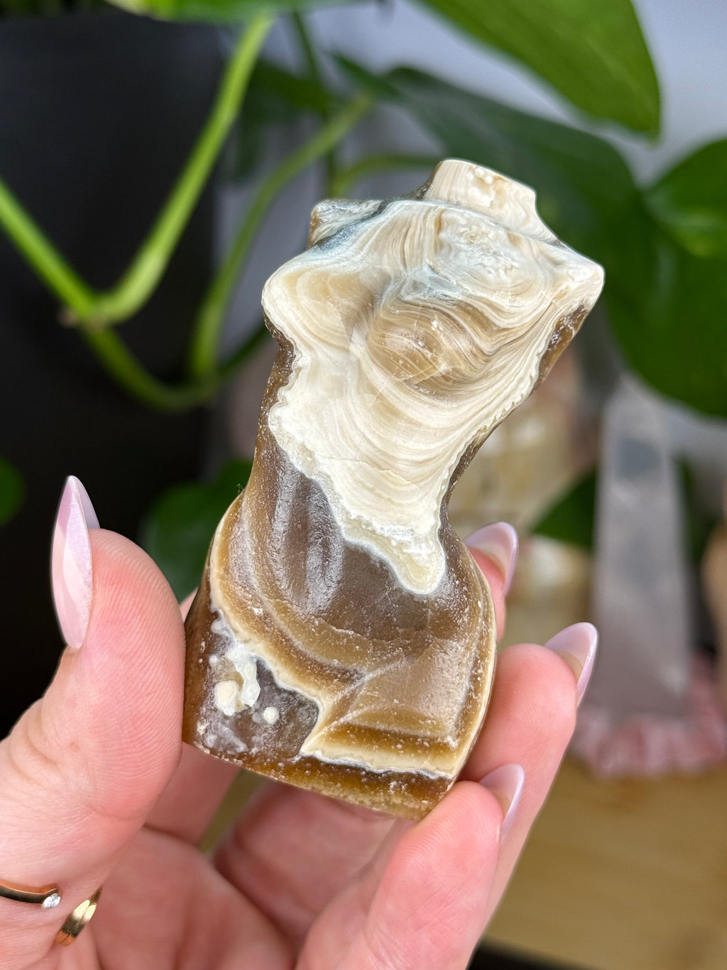 Chocolate Calcite Goddess Body