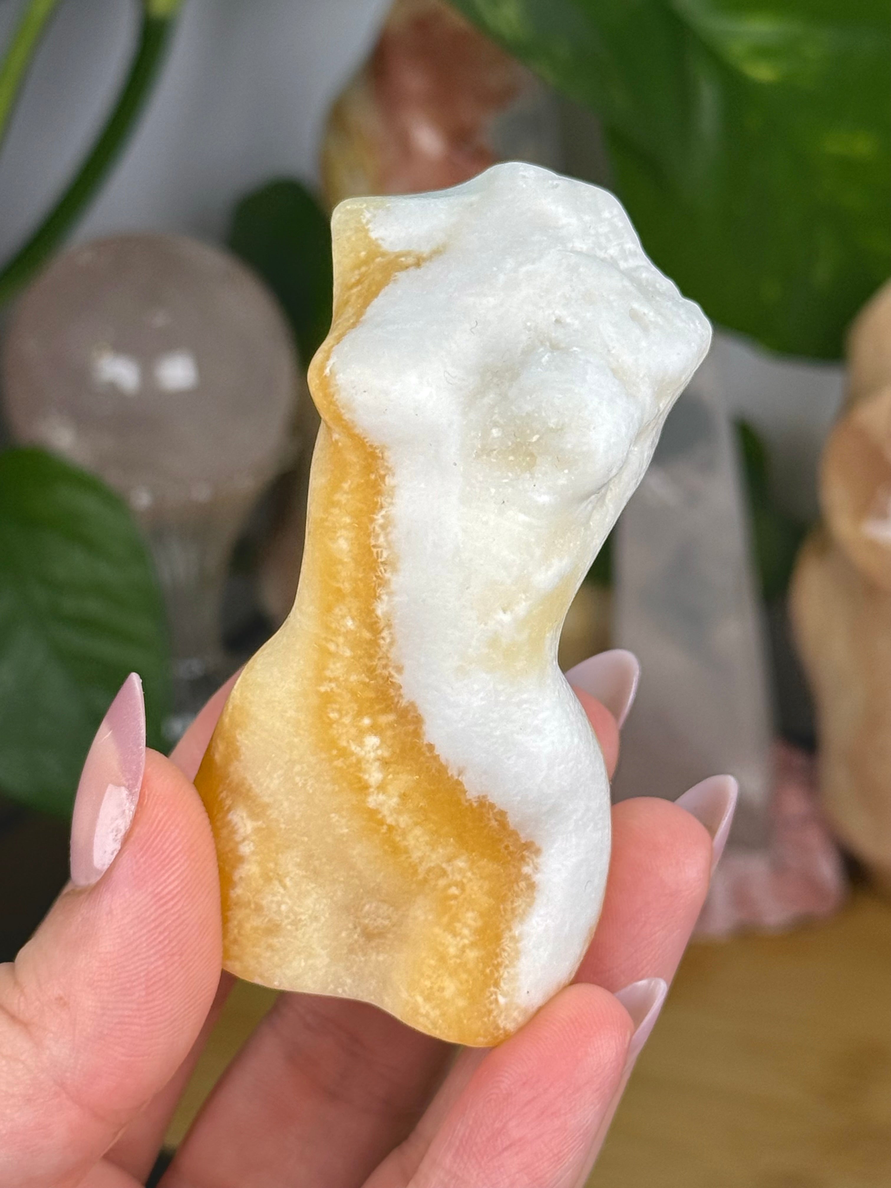 Honey Calcite Goddess Body